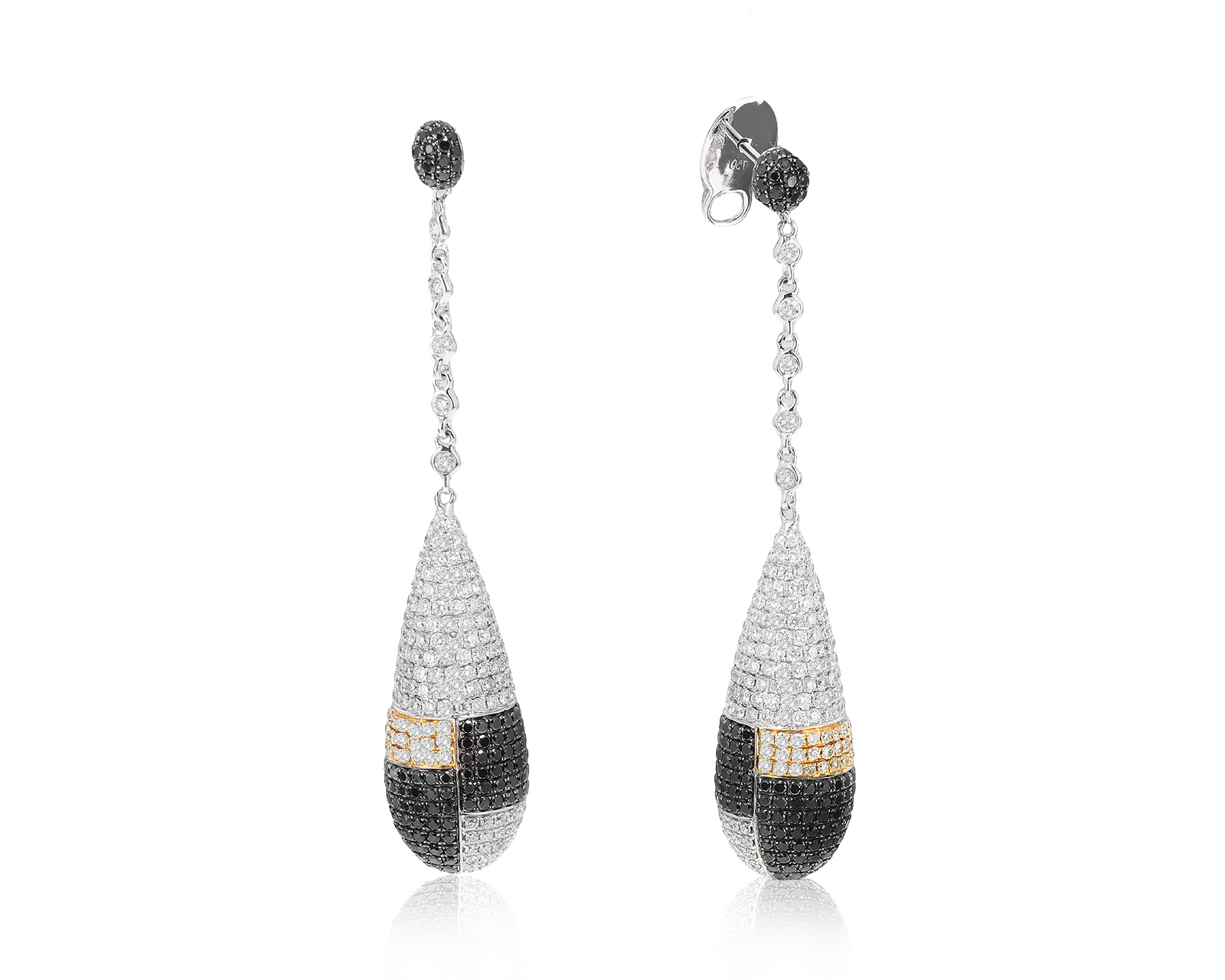 Золотые серьги с бриллиантами 6.68ct 200124/3