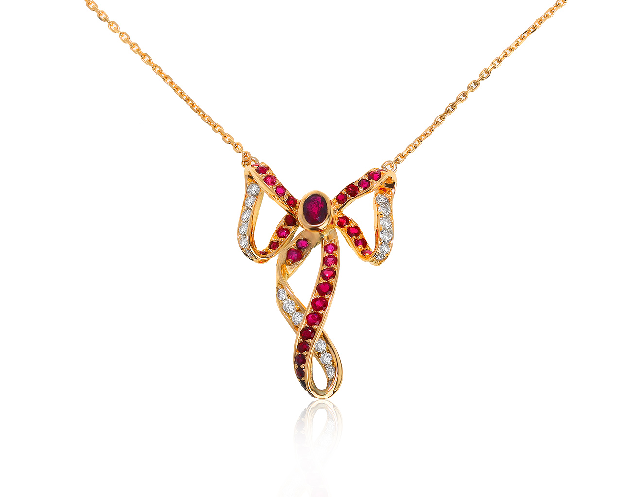 Оригинальный золотой кулон с рубинами 1.07ct Chaumet 270421/3