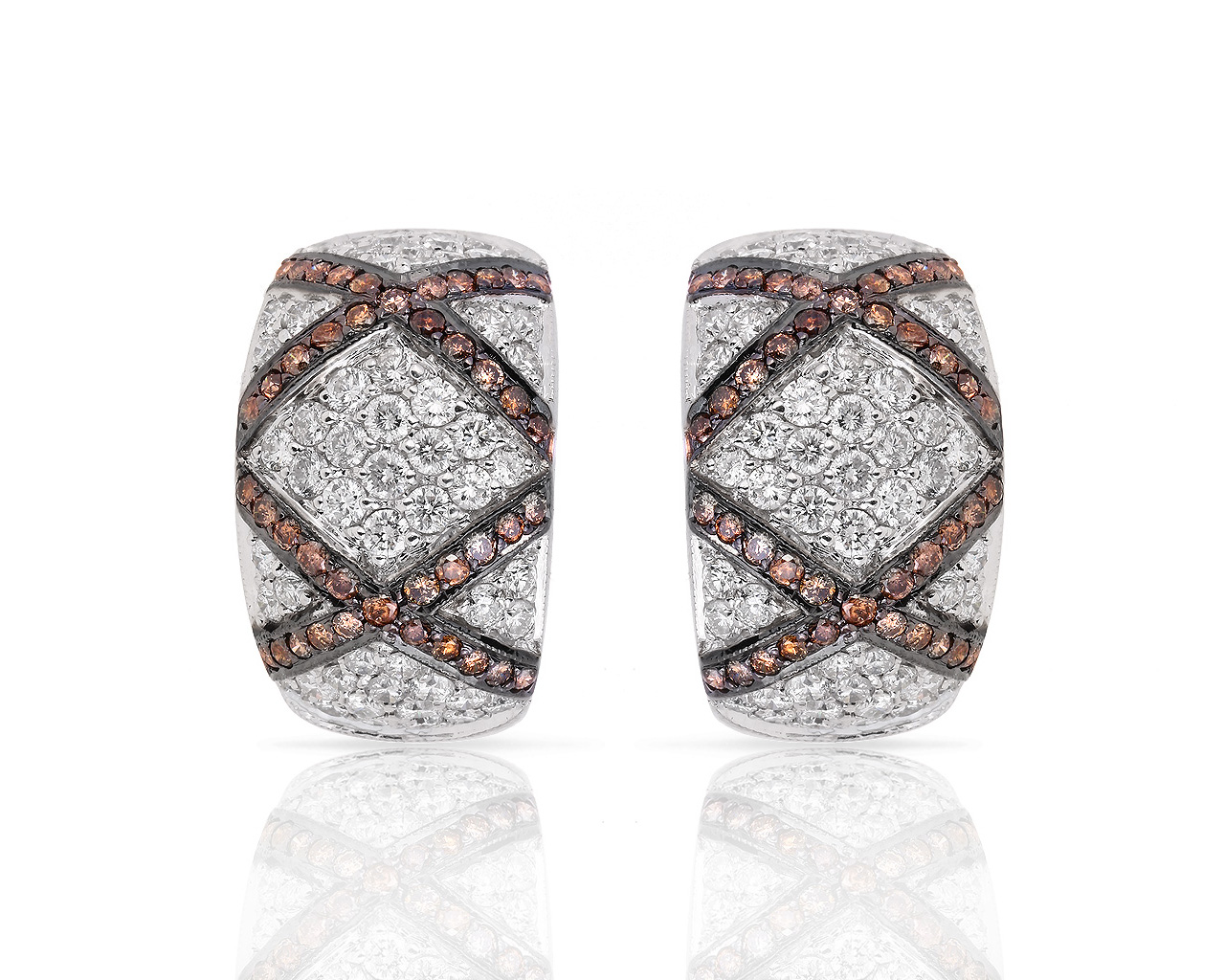 Золотые серьги с бриллиантами 5.77ct 110618/1