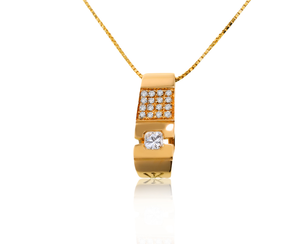Оригинальный золотой кулон с бриллиантами 0.28ct Korloff 141220/5
