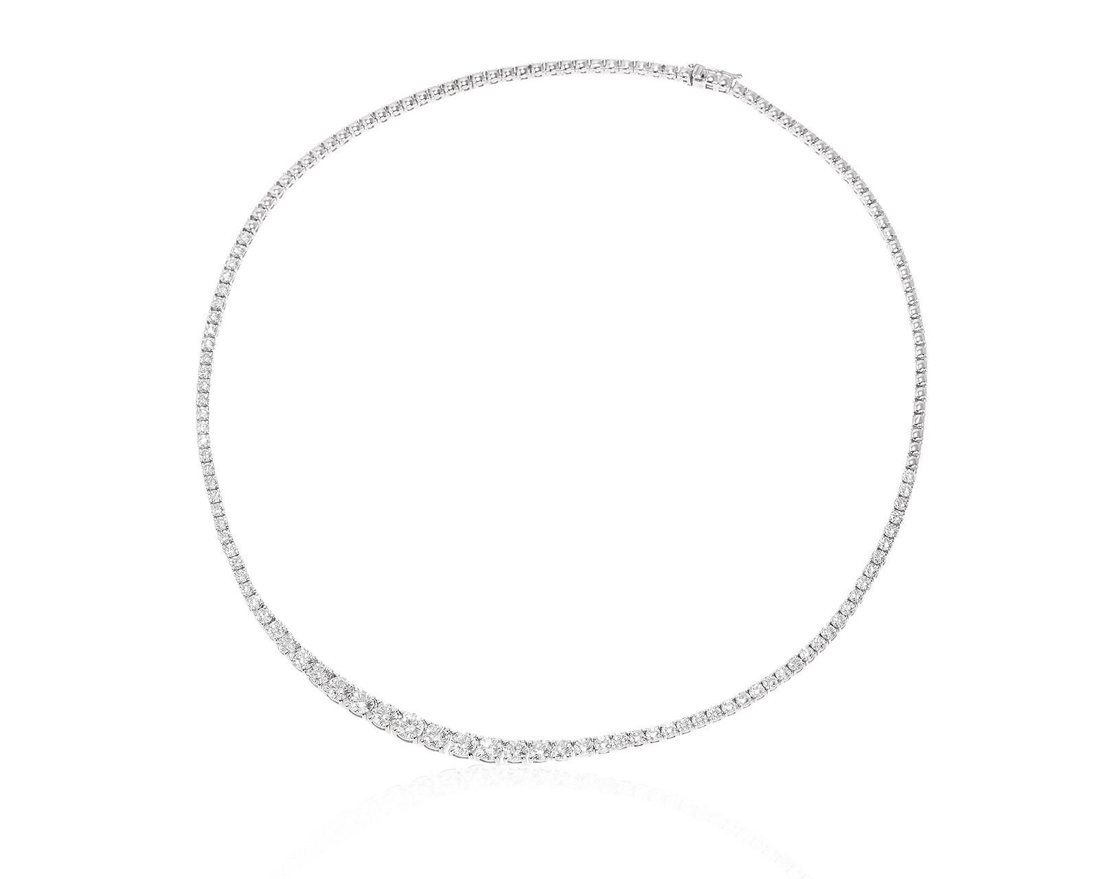 Оригинальное золотое колье с бриллиантами 7.76ct Crivelli Tennis Choker