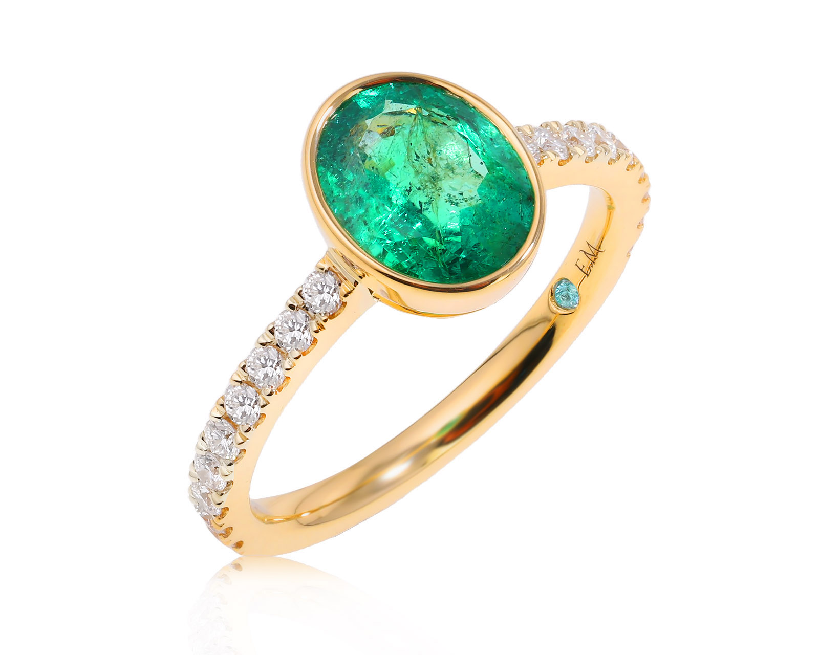 Золотое кольцо с изумрудом Замбия 1.92ct Evgeny Matveev 151025/Б248