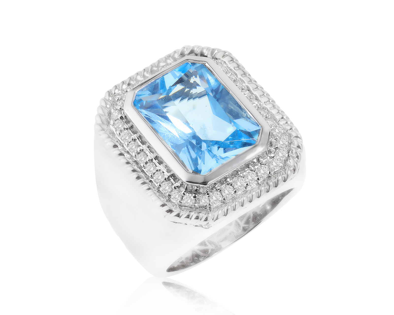 Притягательное золотое кольцо с топазом 9.40ct 120922/3