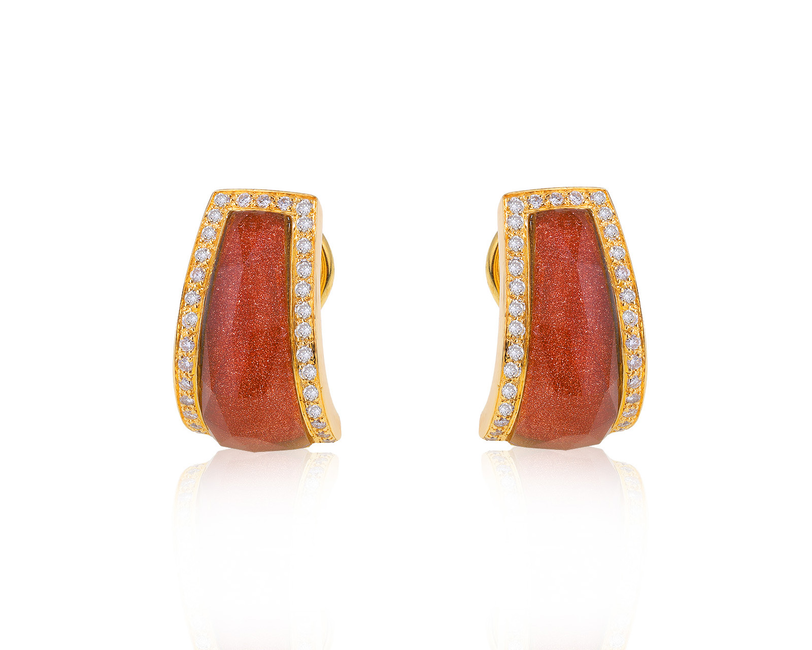 Оригинальные золотые серьги с кварцем 4.10ct Stephen Webster Crystal Haze 090124/6