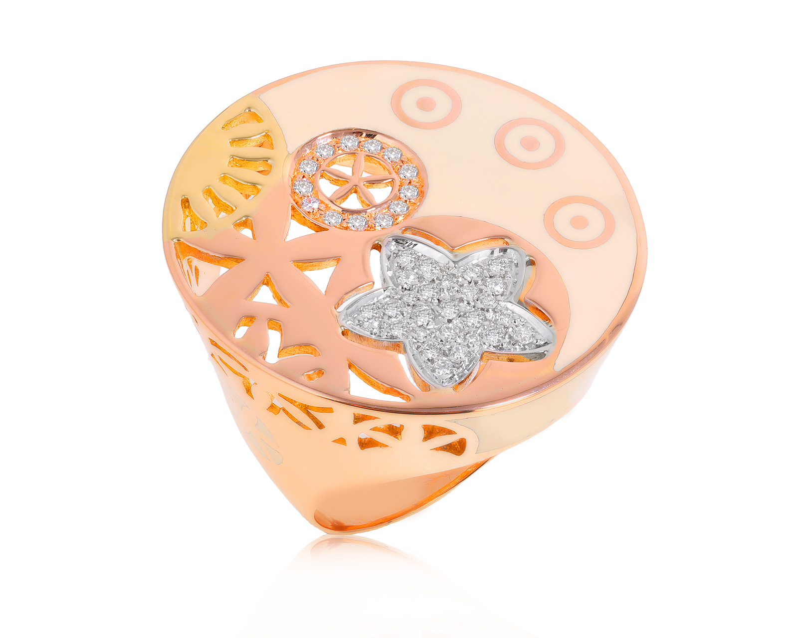 Оригинальное золотое кольцо с бриллиантами 0.42ct Nouvelle Bague 290625/9