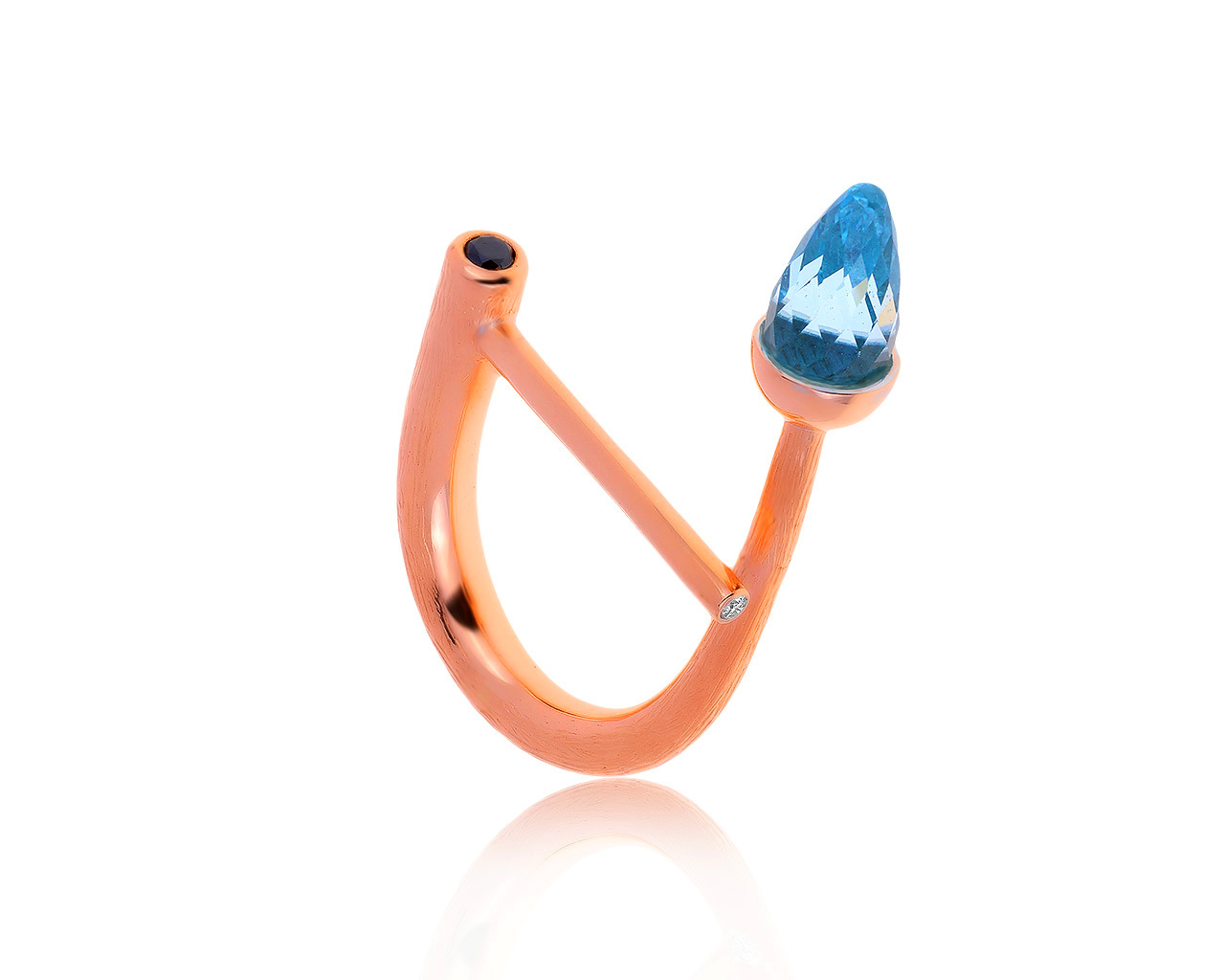 Оригинальное золотое кольцо с топазом 4.50ct German Kabirski 140320/2