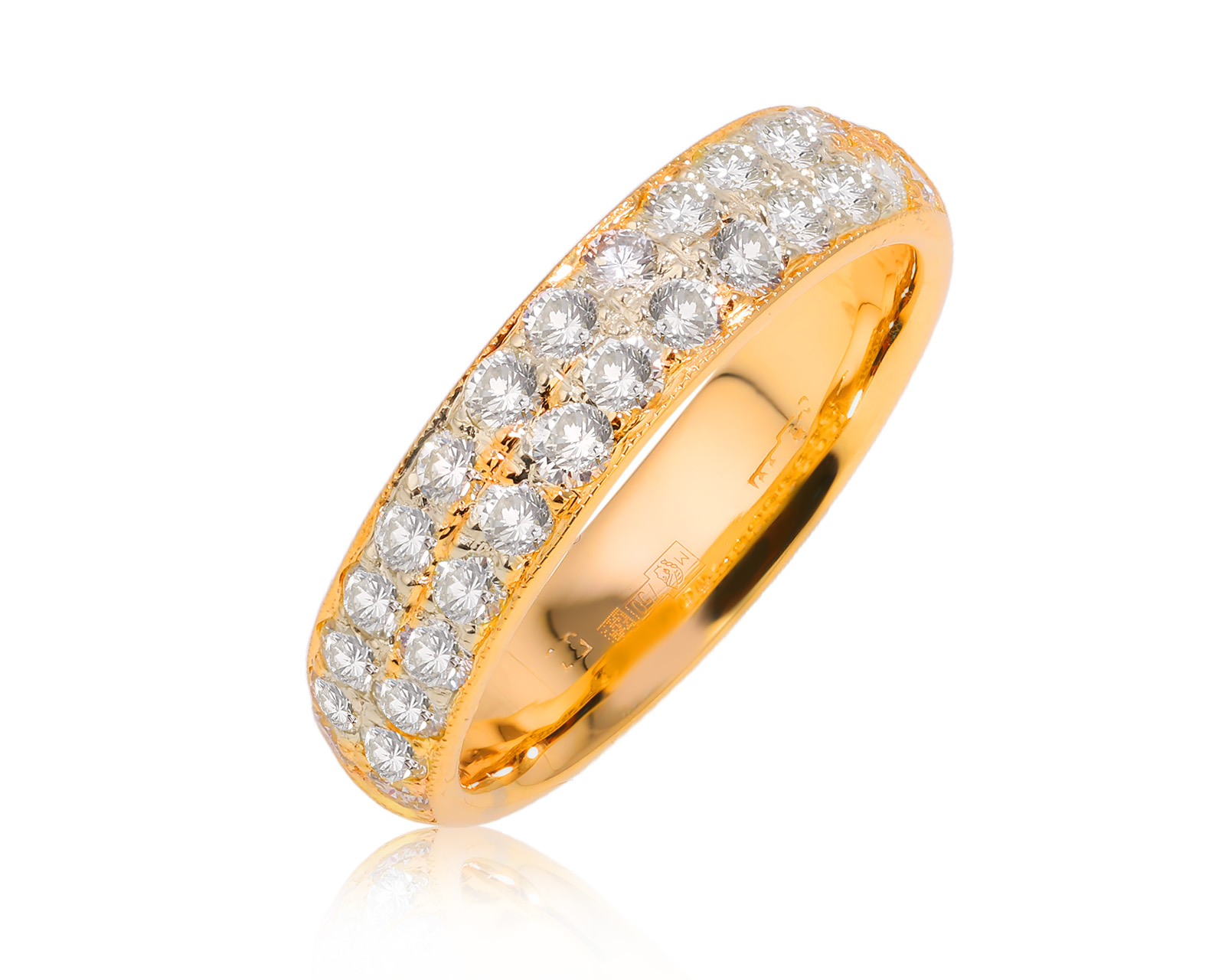 Золотое кольцо с бриллиантами 0.85ct 111024/5