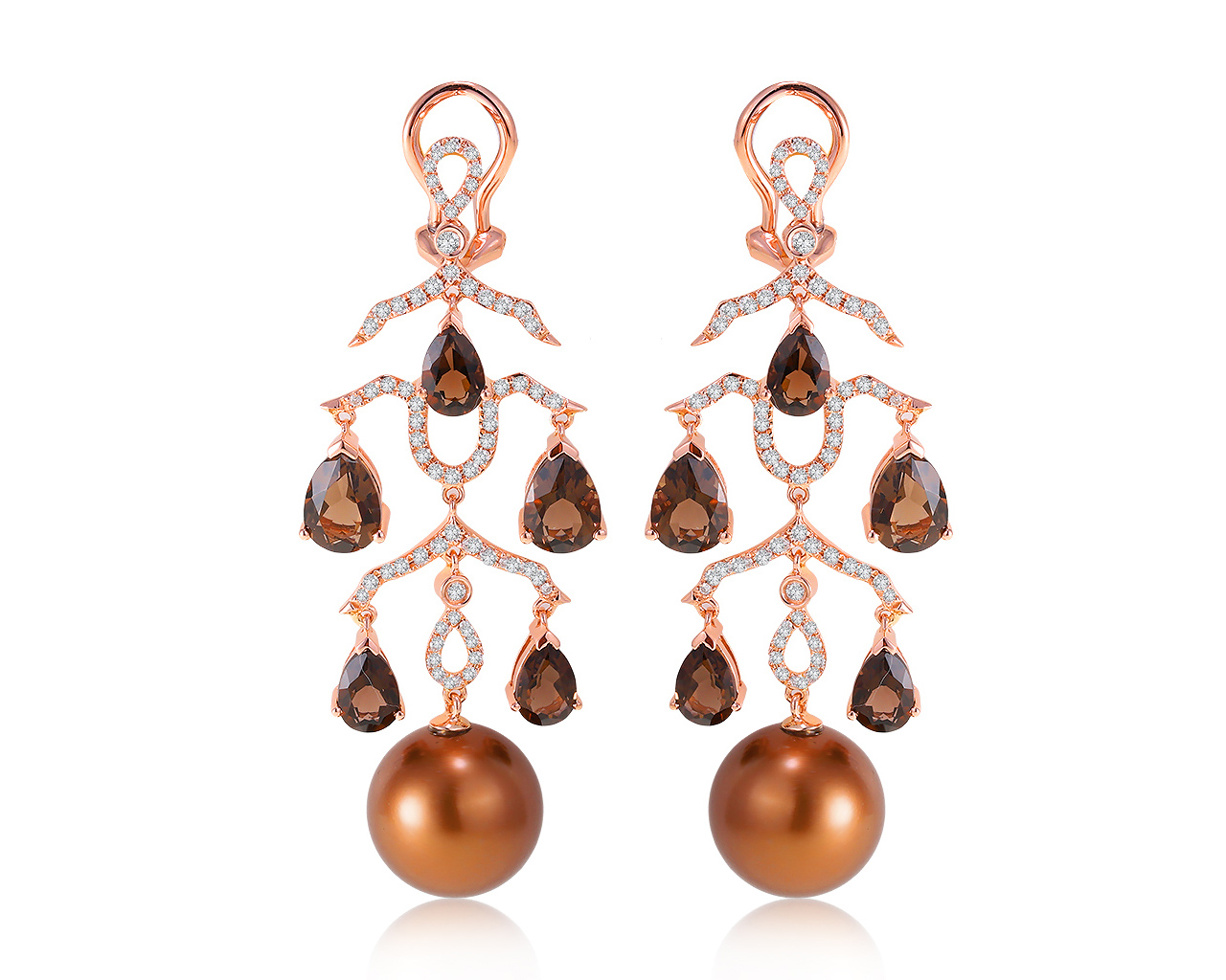 Притягательные золотые серьги с жемчугом 11.80 мм 041220/9