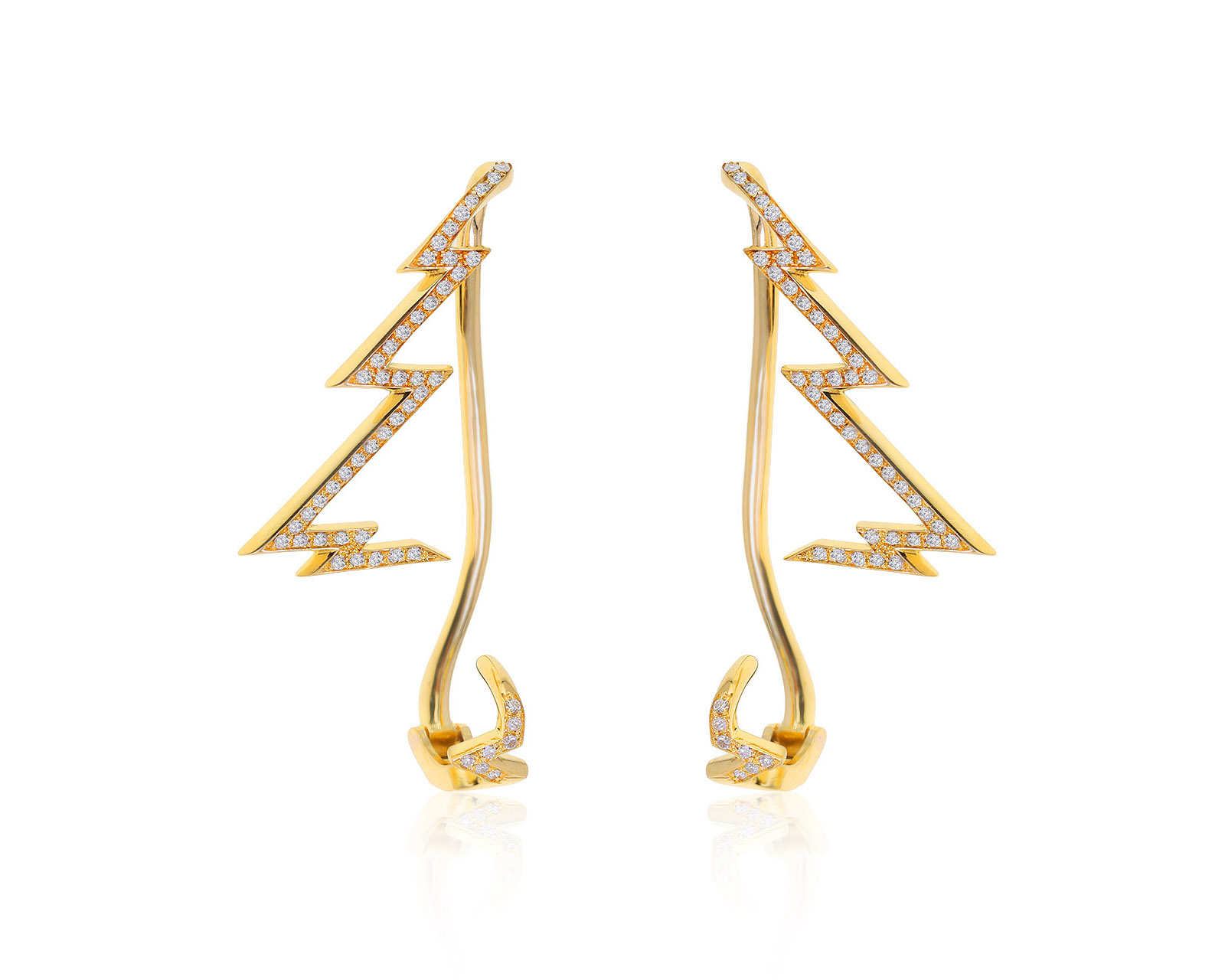 Оригинальные золотые серьги с бриллиантами 0.43ct Venyx 170322/9