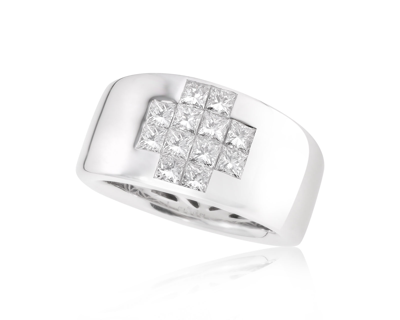 Солидное золотое кольцо с бриллиантами 1.25ct