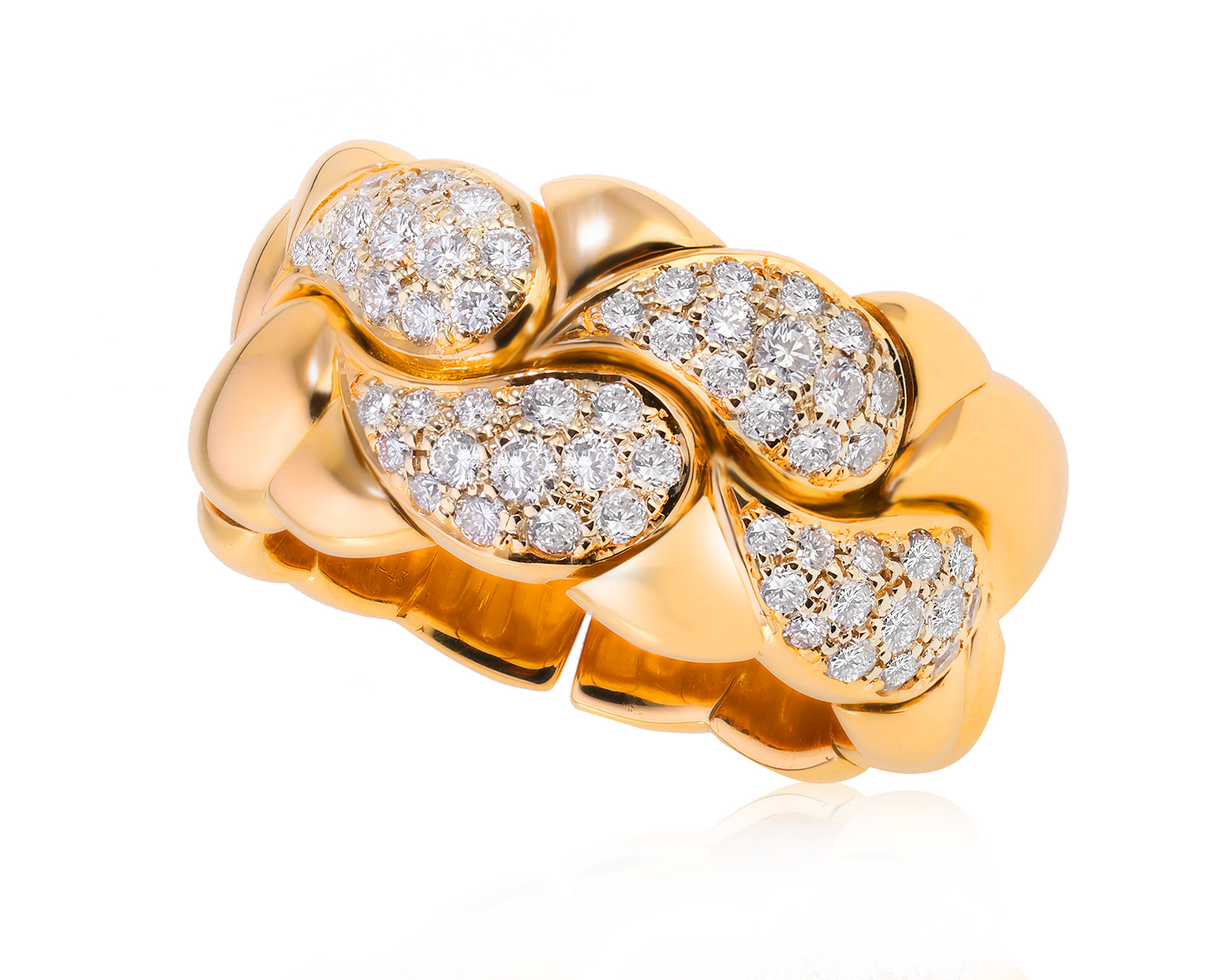 Оригинальное золотое кольцо с бриллиантами 0.86ct Chopard Casmir 271024/2