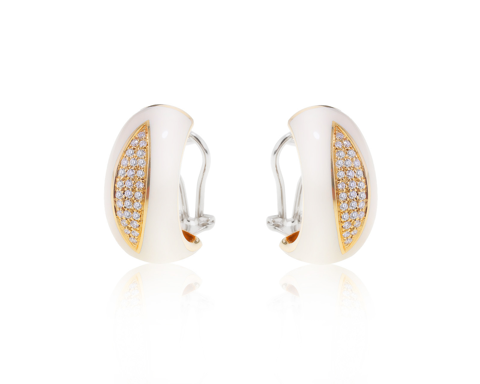 Оригинальные золотые серьги c бриллиантами 0.60ct Alessandro Fanfani 170522/14