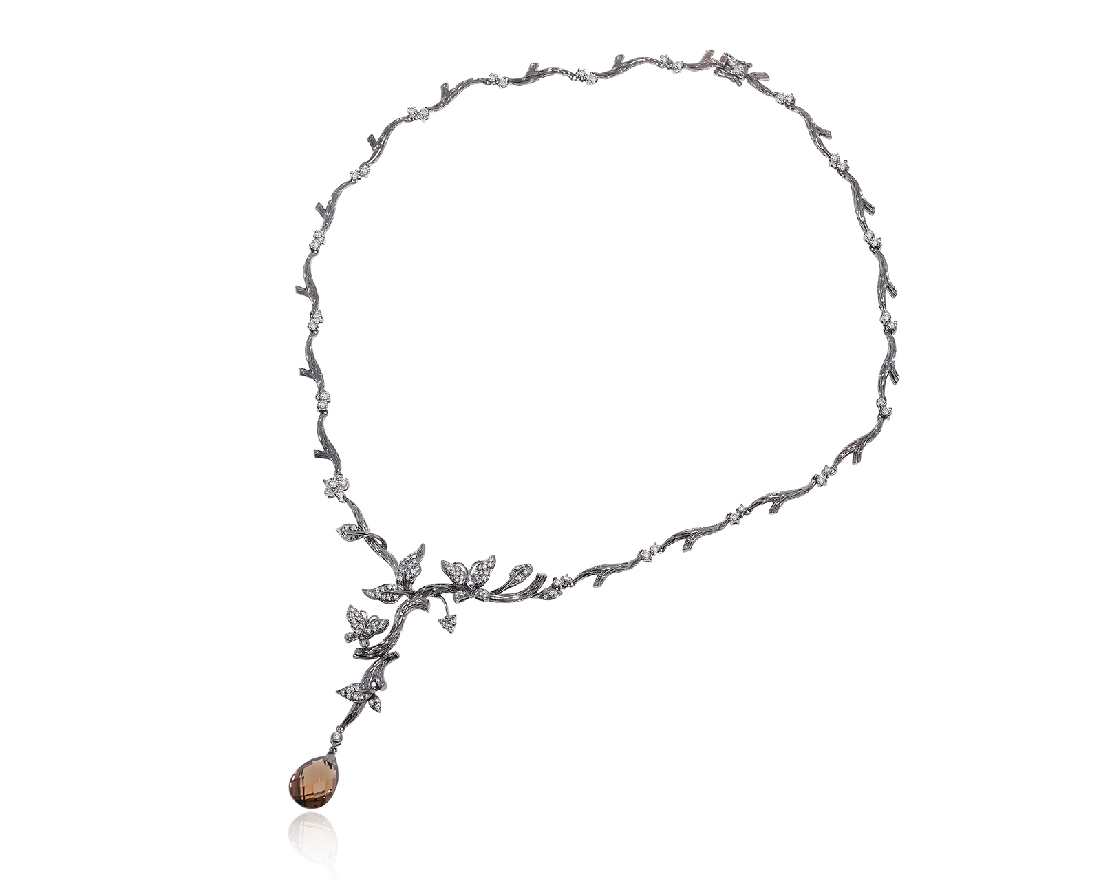 Золотое колье с кварцем 5.30ct и бриллиантами 1.55ct 130624/14