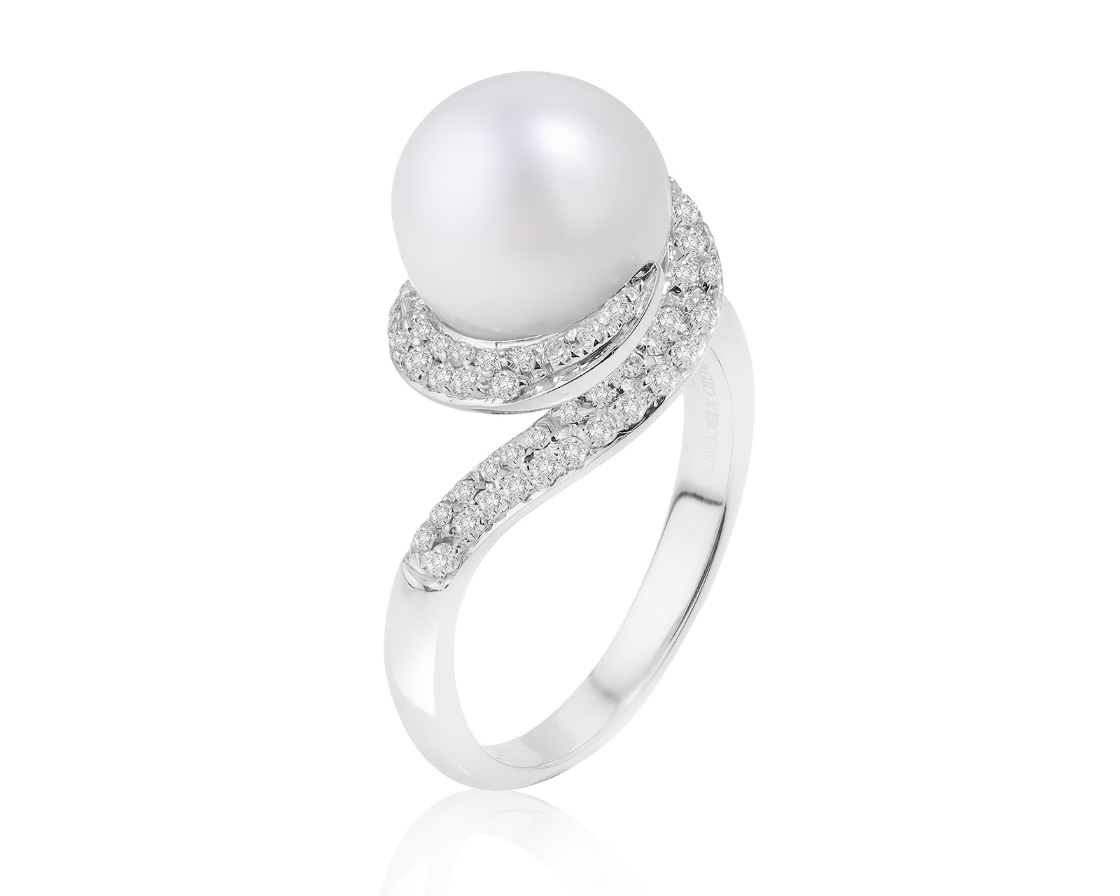 Оригинальное золотое кольцо с жемчугом 10.15 мм Giorgio Visconti 150424/6