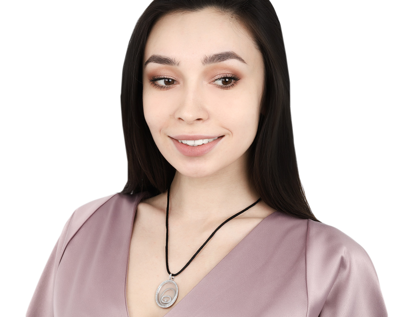 Прекрасный золотой кулон с бриллиантами 0.70ct