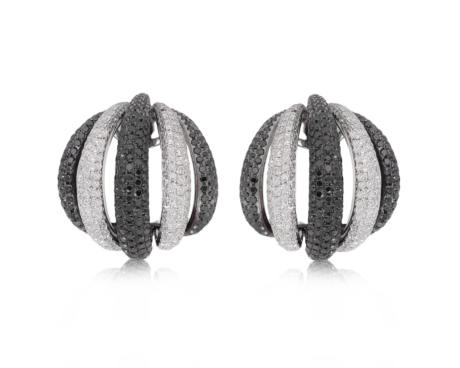 Золотые серьги с бриллиантами 4.58ct Evgeny Matveev 140825/12