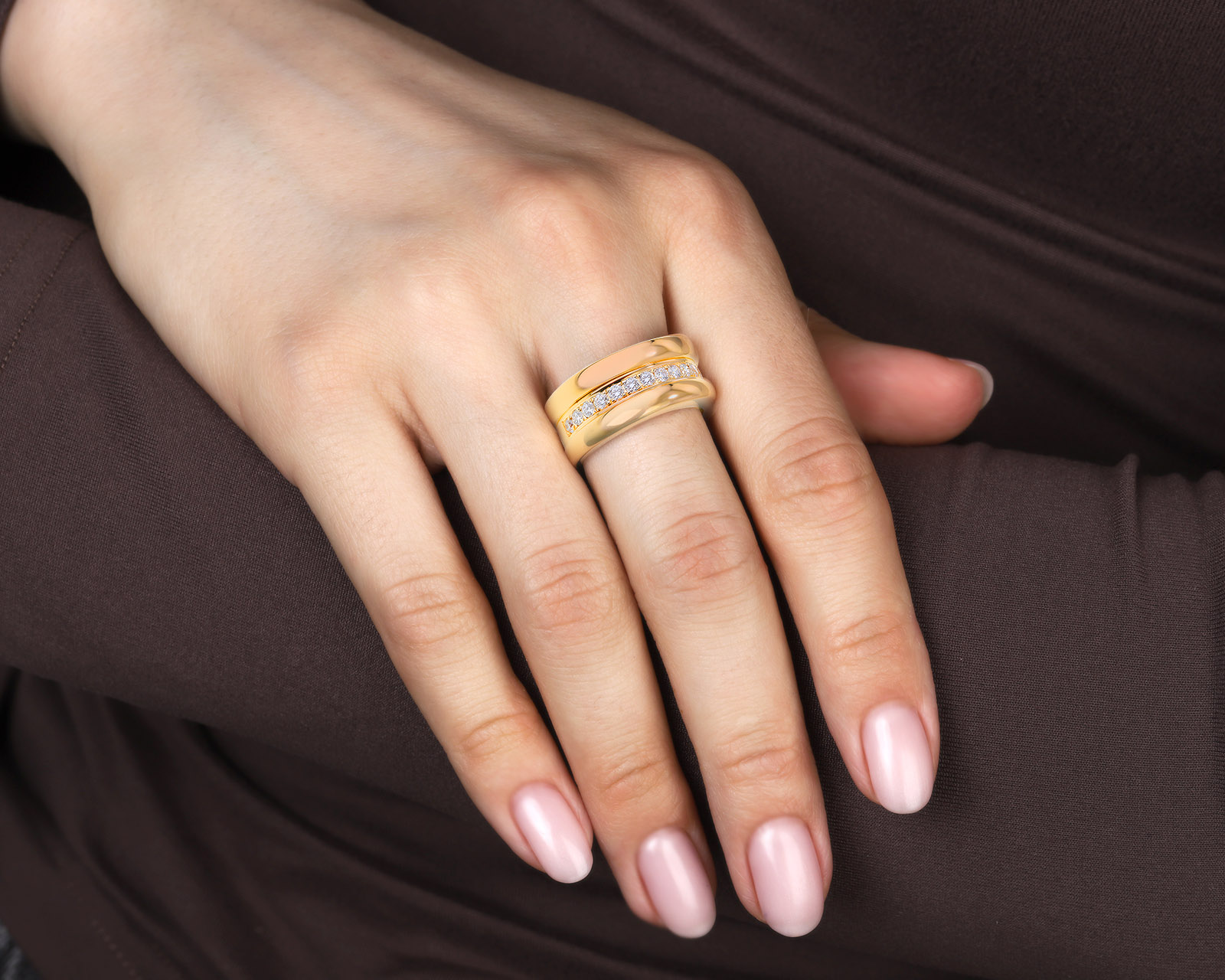 Оригинальное золотое кольцо с бриллиантами 0.50ct Chopard La Strada