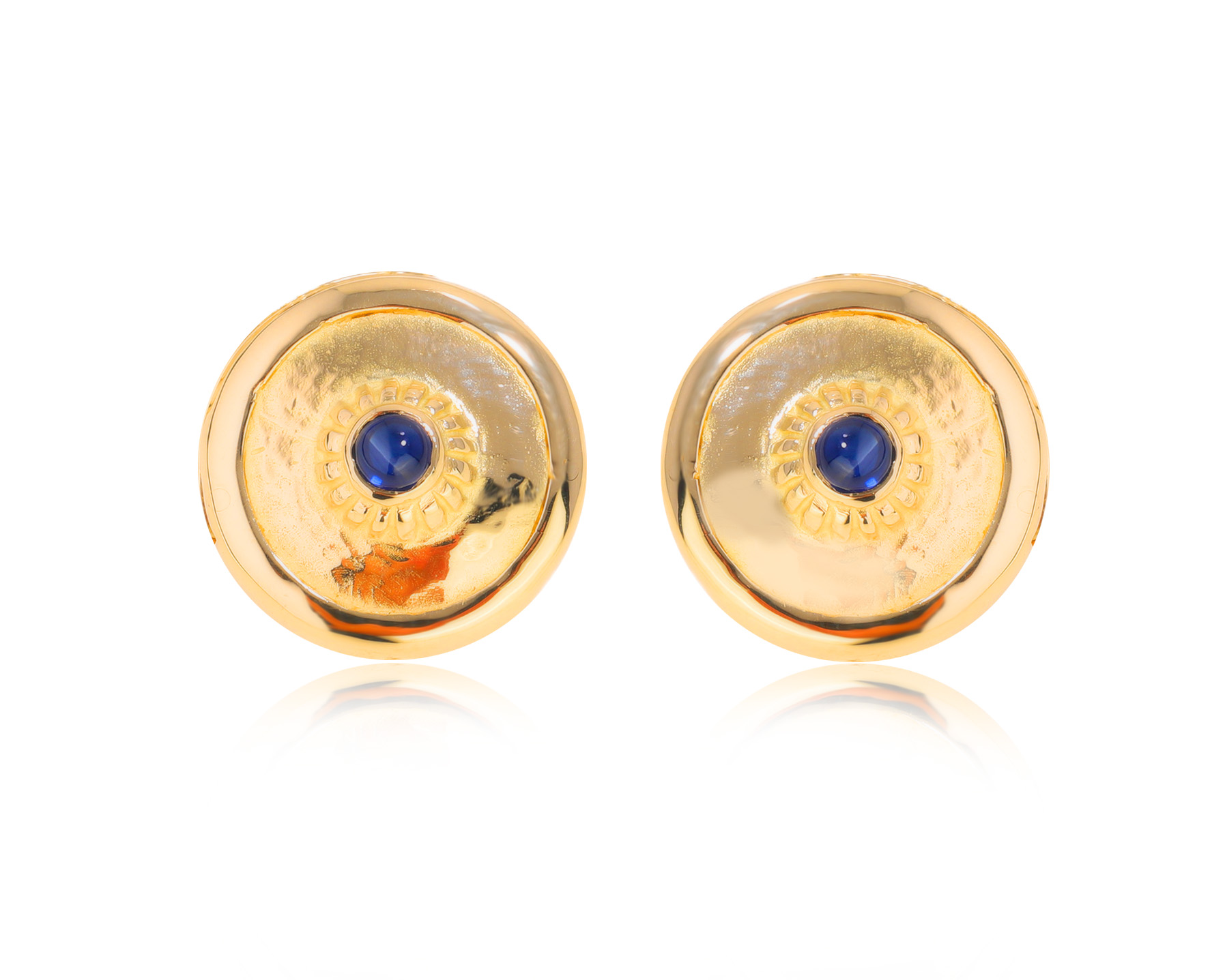 Оригинальные золотые запонки с сапфирами 0.28ct Torrini 260525/1