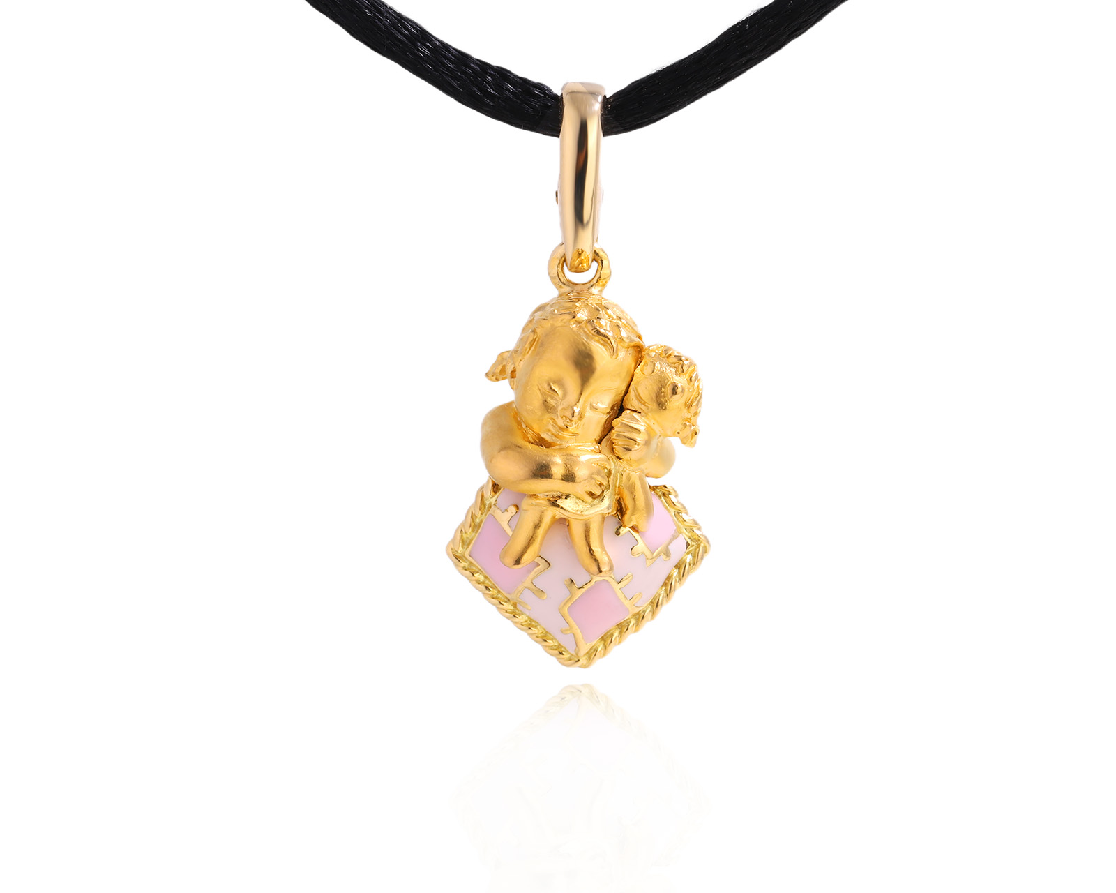 Оригинальный золотой кулон с эмалью Magerit Baby Girl 120725/1