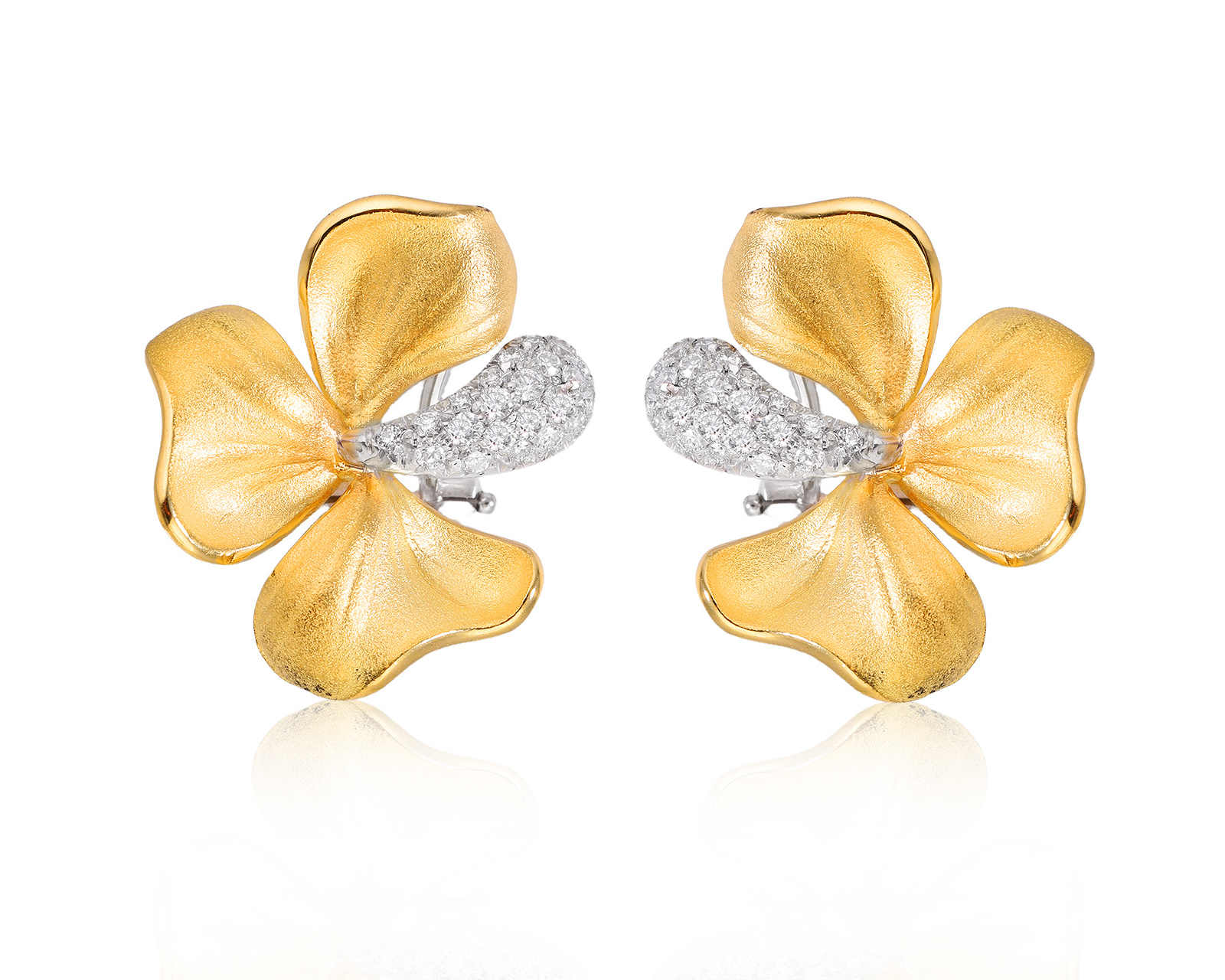 Оригинальные золотые серьги с бриллиантами 0.44ct Annamaria Camilli 020725/5