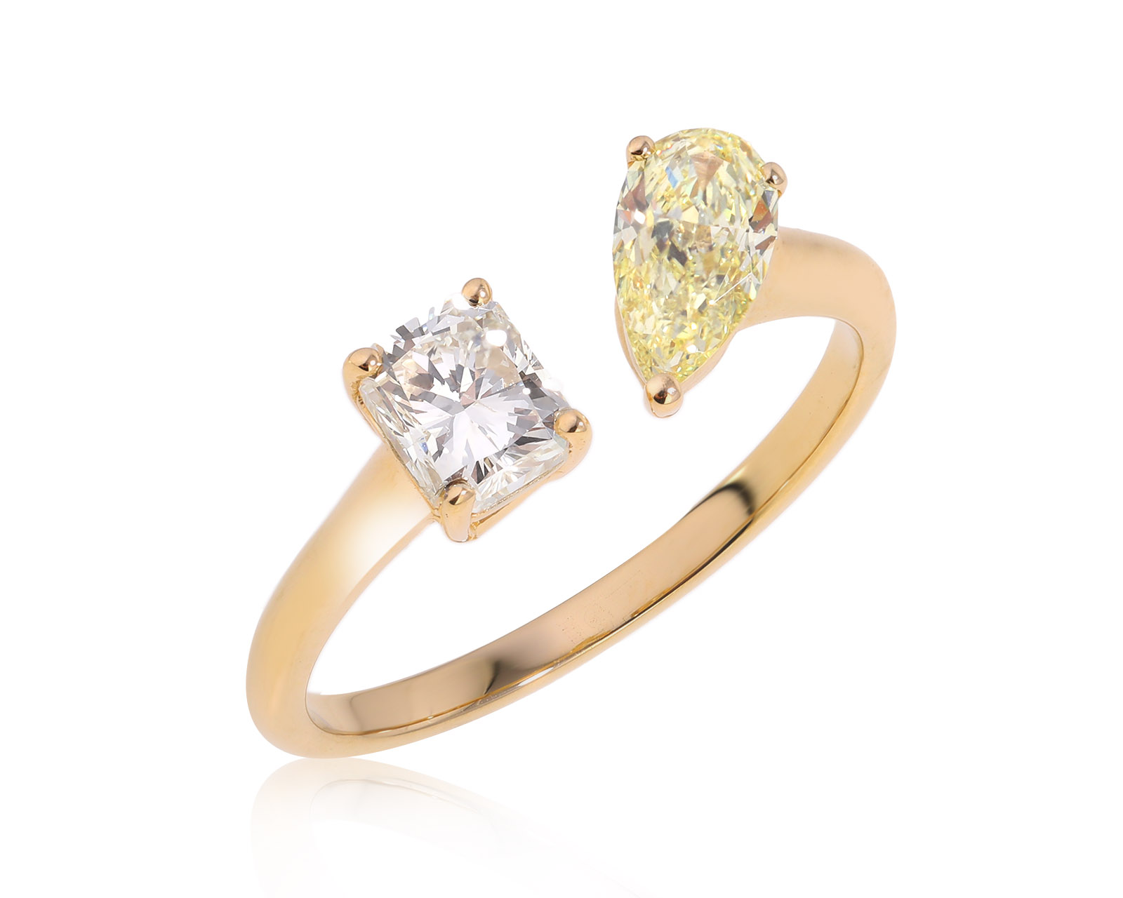 Золотое кольцо с бриллиантами 1.55ct 210125/6