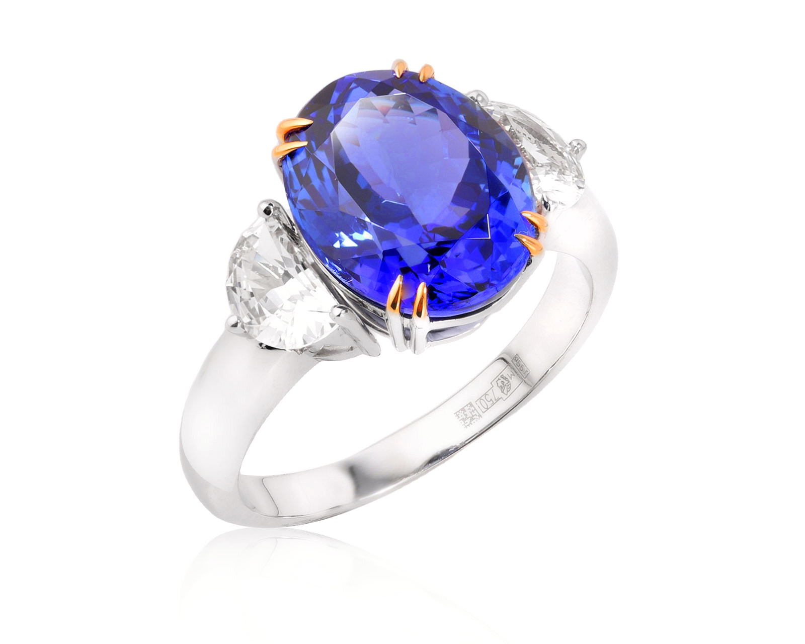 Золотое кольцо с танзанитом 5.40ct Evgeny Matveev