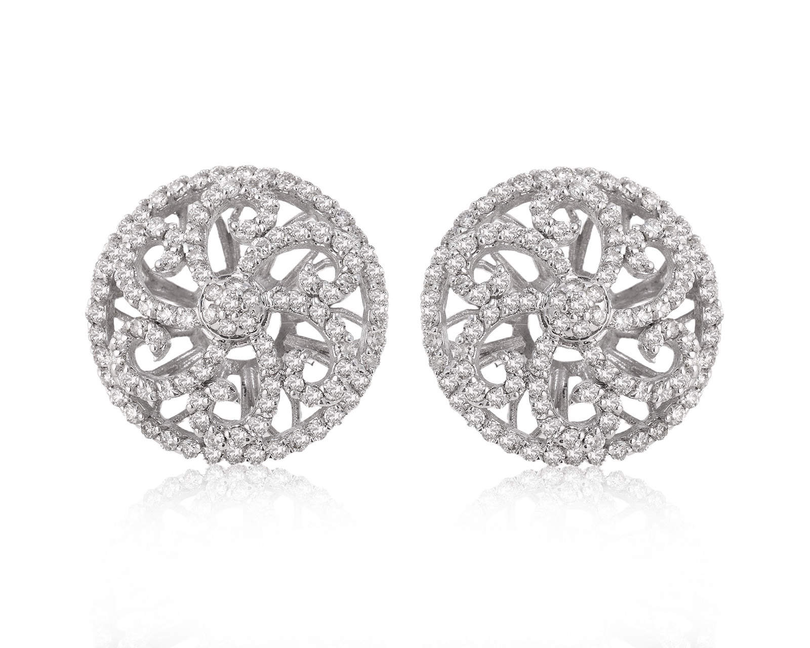 Золотые серьги с бриллиантами 3.42ct 290425/12