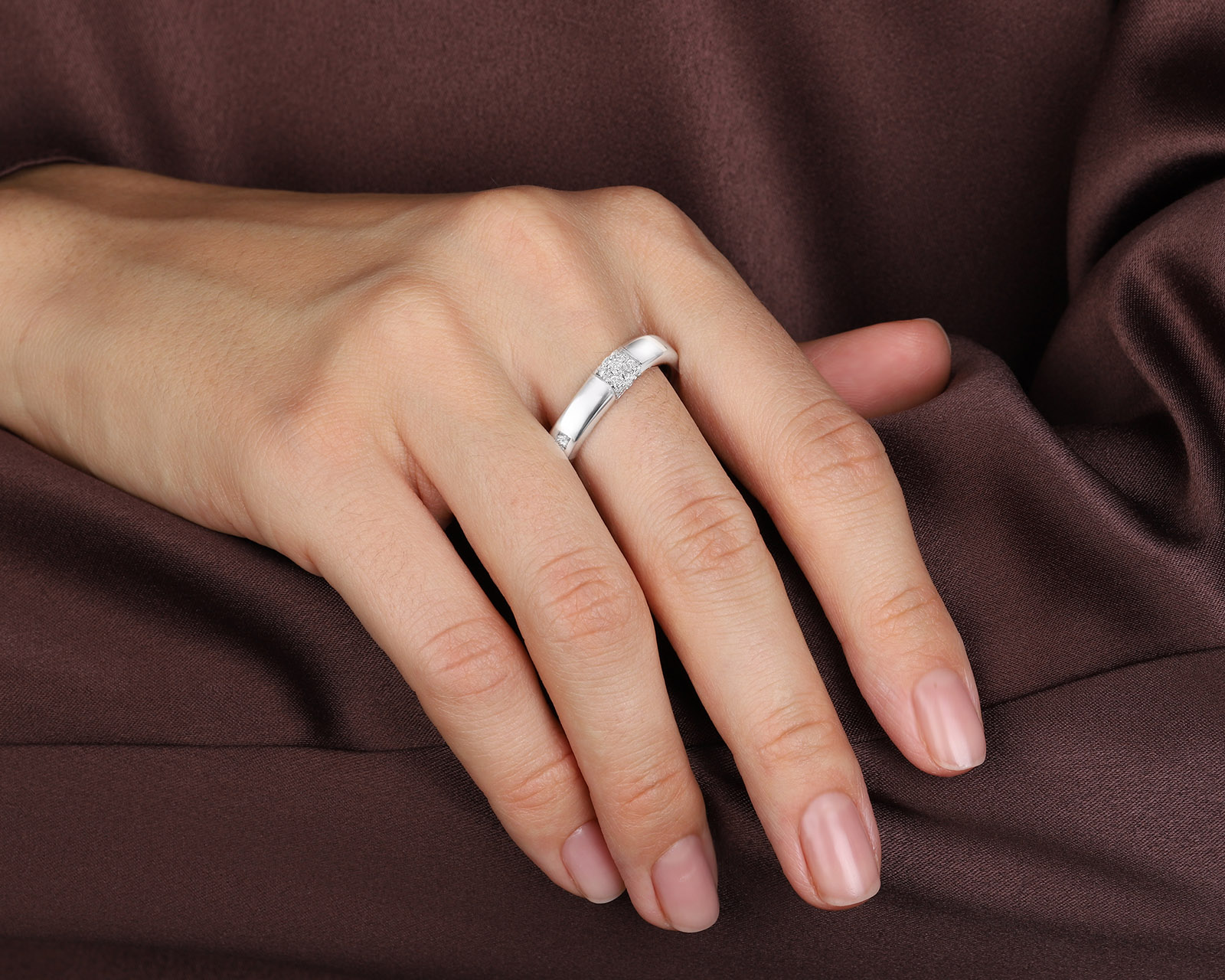 Оригинальное золотое кольцо с бриллиантами 0.23ct Baraka