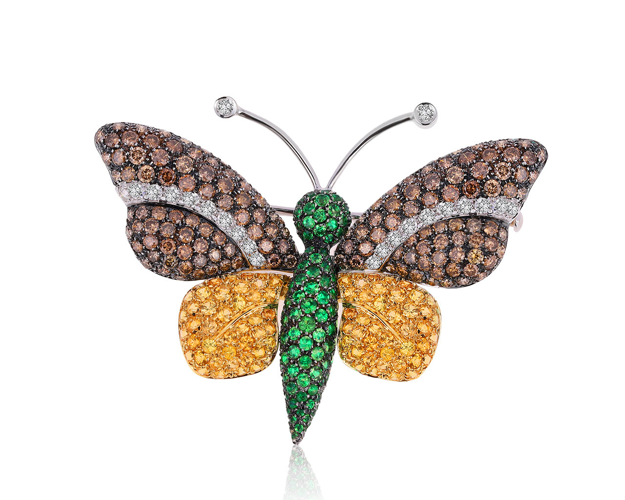 Потрясающая золотая брошь с бриллиантами 4.55ct 300720/14