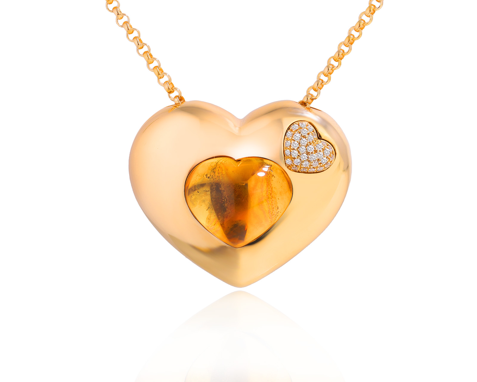 Оригинальный золотой кулон с цитрином 7.10ct Chopard 160825/2