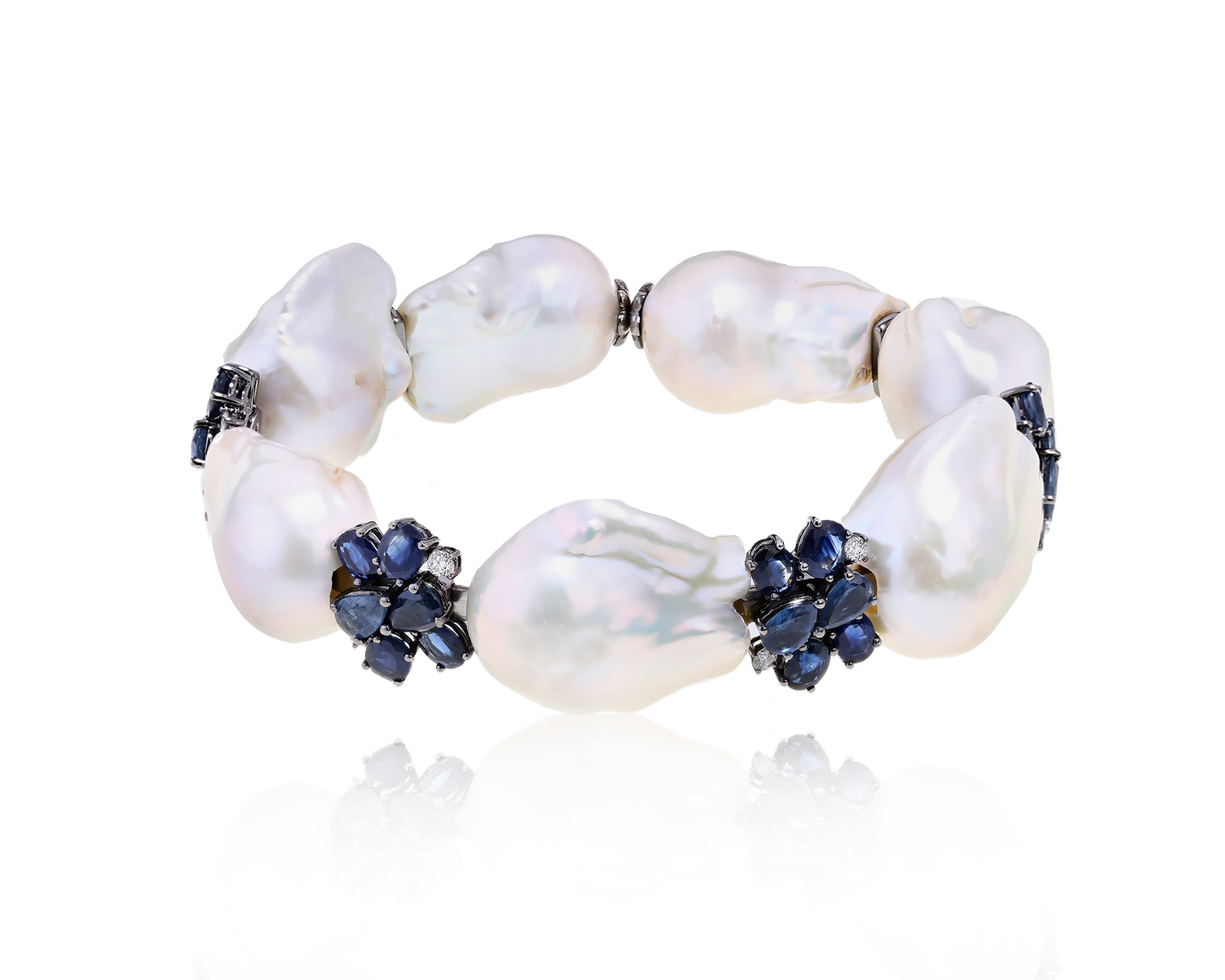 Превосходный золотой браслет с сапфирами 10.88ct 140522/2