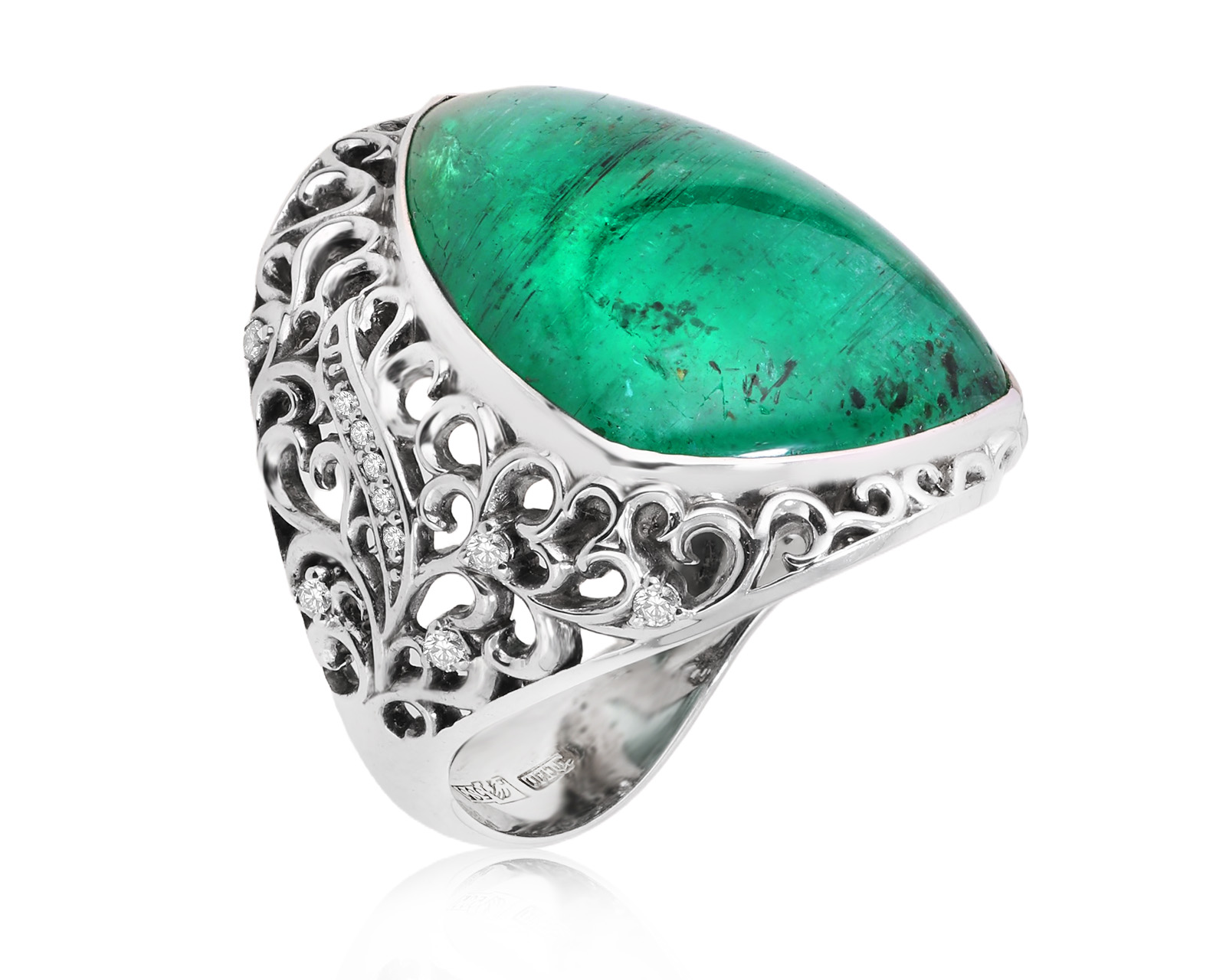 Оригинальное золотое кольцо с изумрудом 15.21ct Constantin Artmayer 091225/КМ277