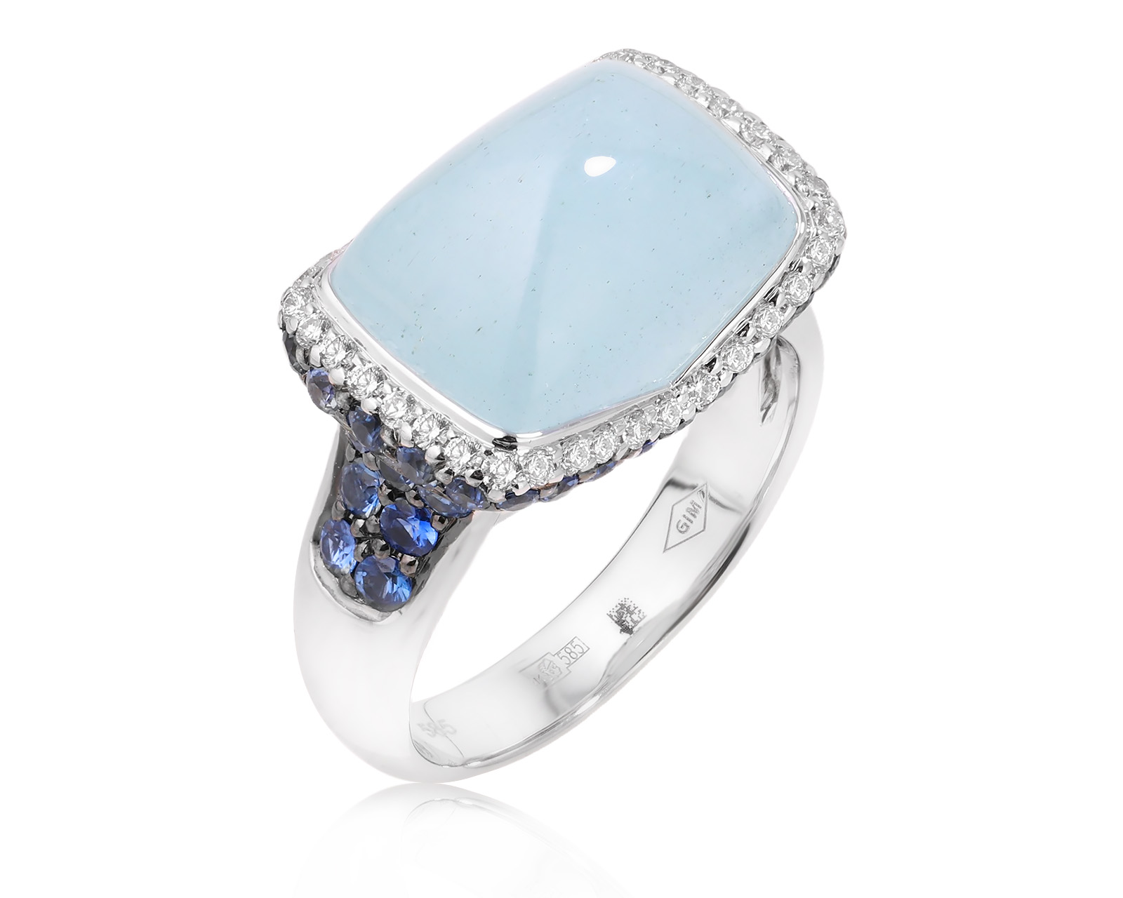 Оригинальное золотое кольцо с аквамарином 9.09ct Belle Bague (GIM) 241025/5