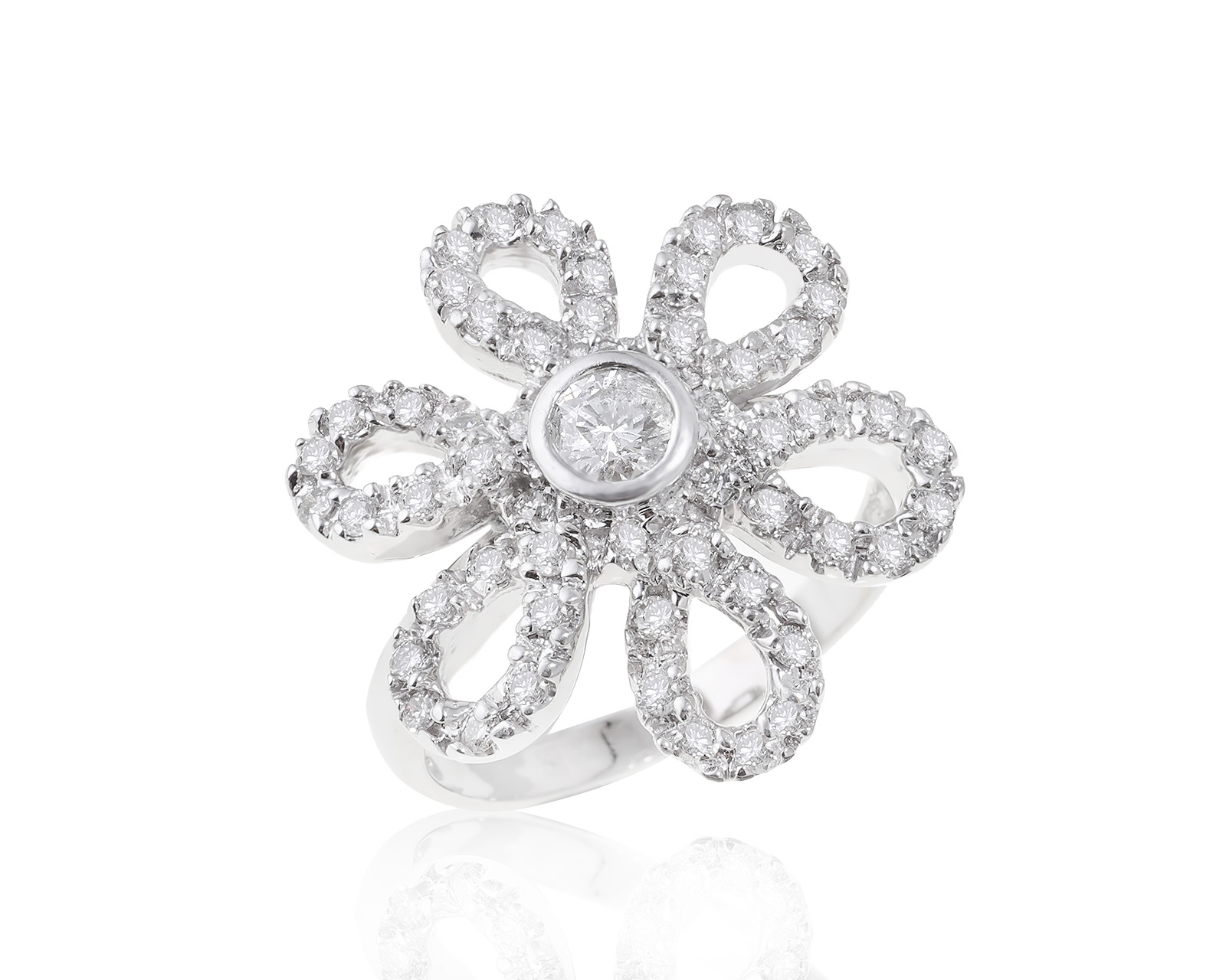 Золотое кольцо с бриллиантами 0.88ct