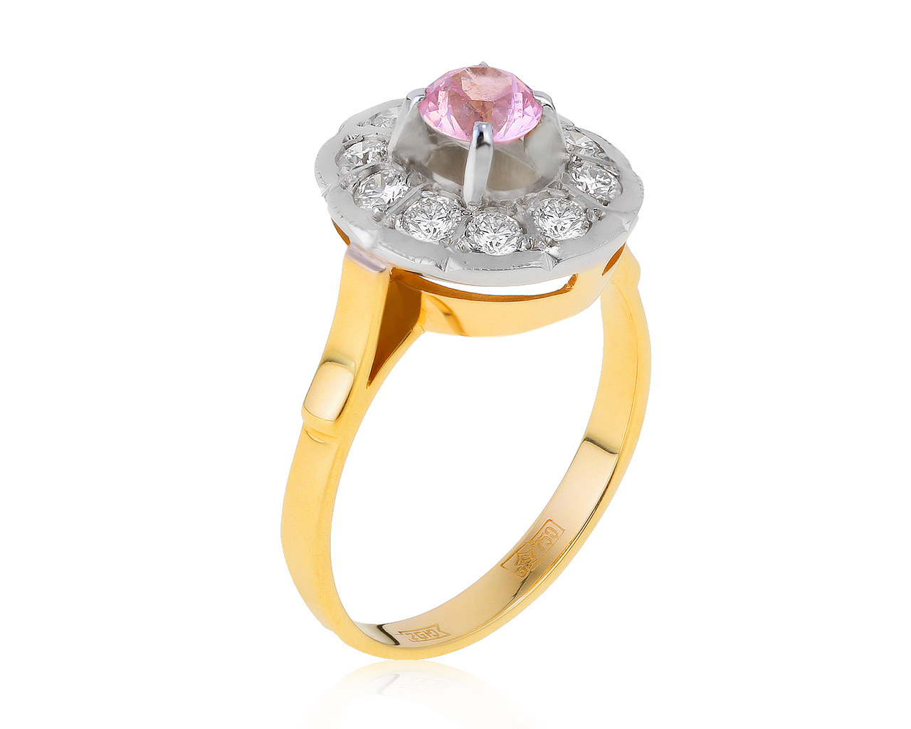 Винтажное золотое кольцо с бриллиантами 0.57ct СССР 140620/11