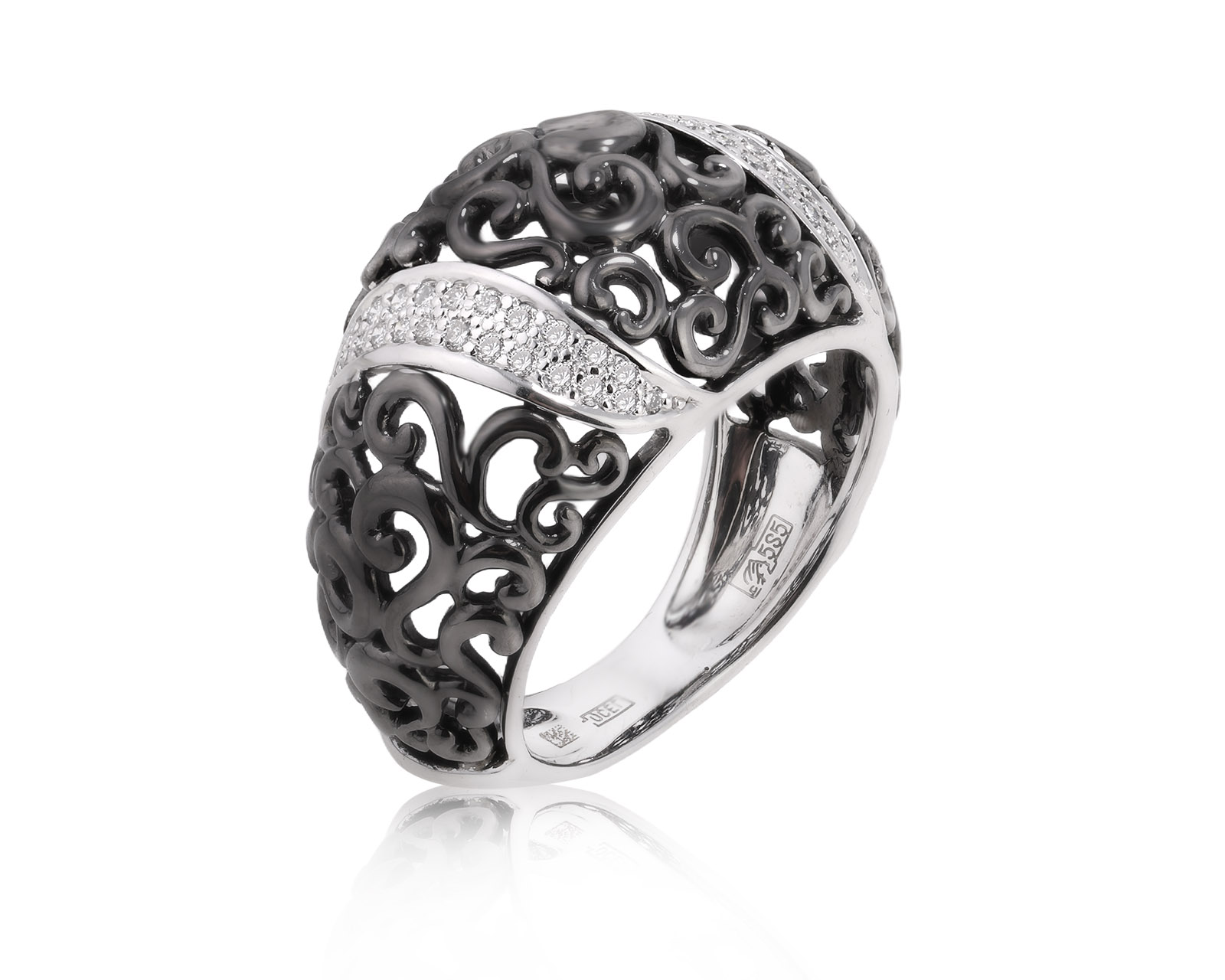 Оригинальное золотое кольцо с бриллиантами 0.24ct Constantin Artmayer 011225/КМ253