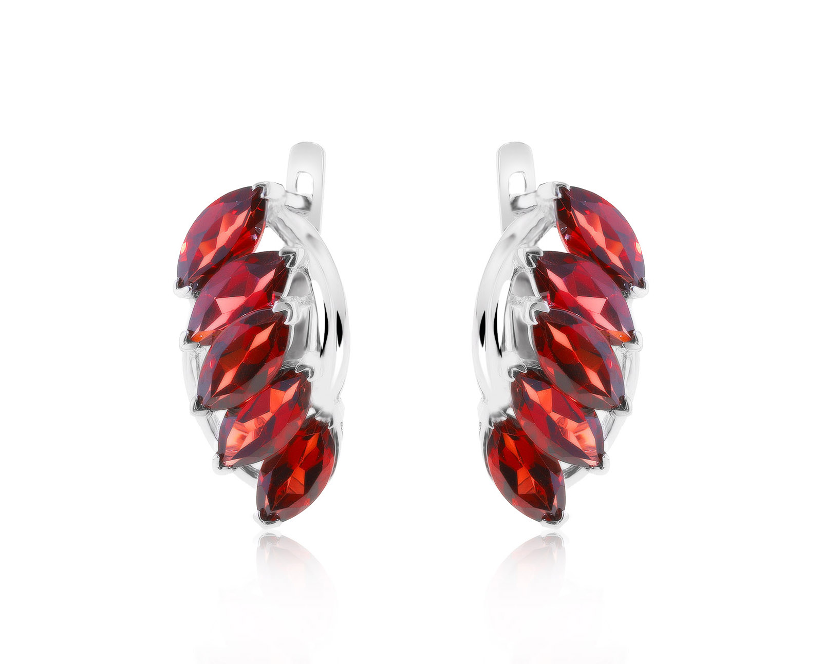 Великолепные золотые серьги с гранатами 5.25ct 200821/7