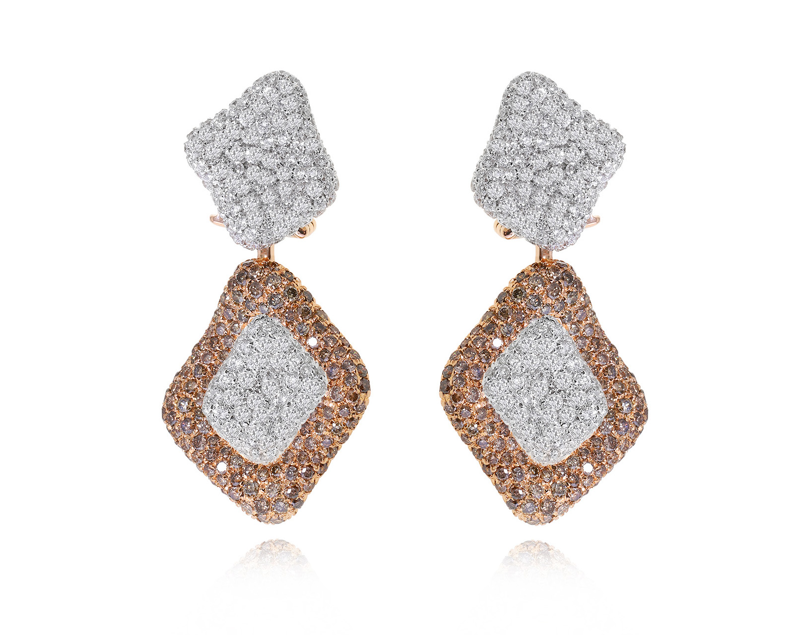 Оригинальные золотые серьги с бриллиантами 6.82ct Mario Panelli 230324/2