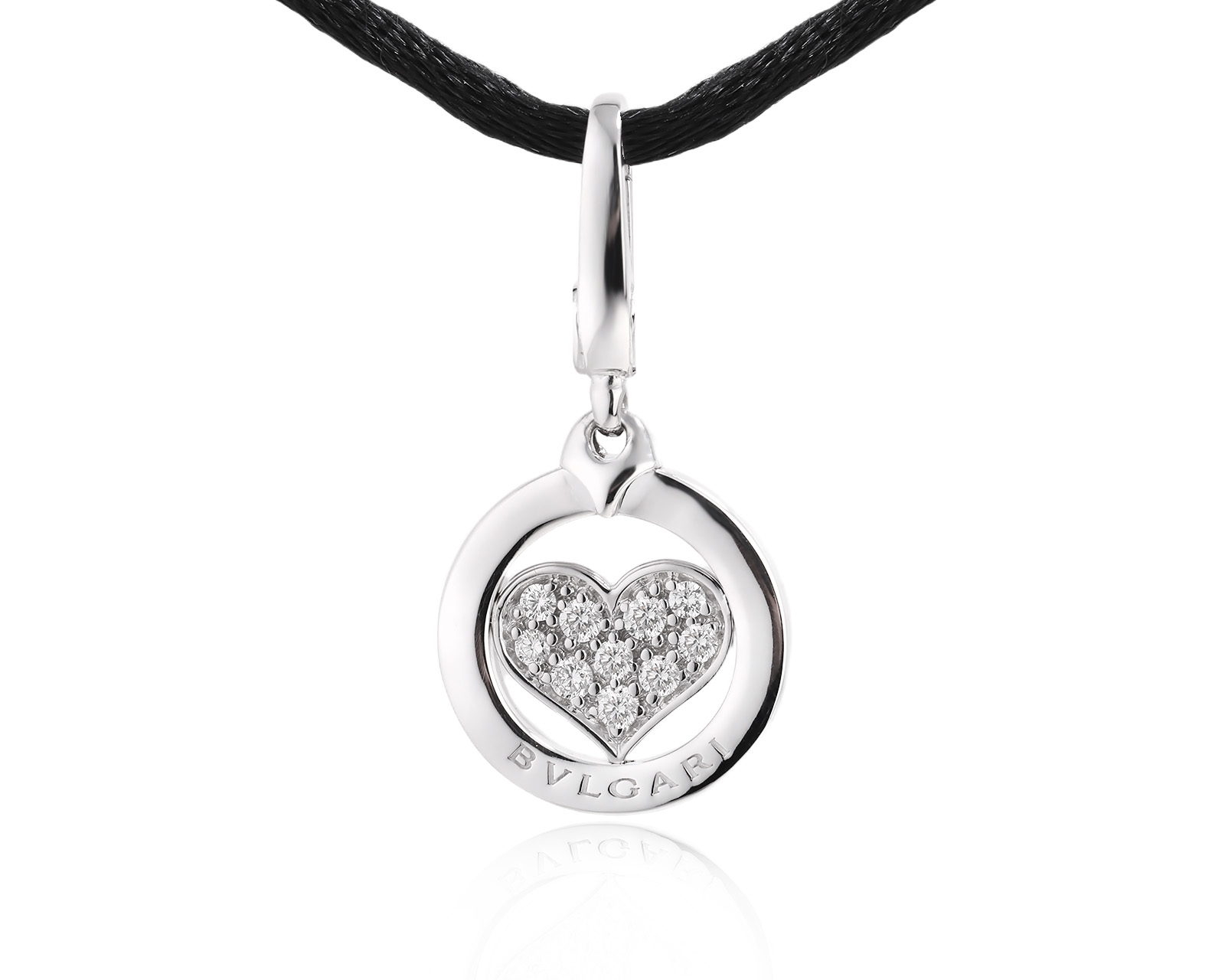 Оригинальный золотой кулон с бриллиантами 0.30ct Bvlgari Tondo Heart 300725/2