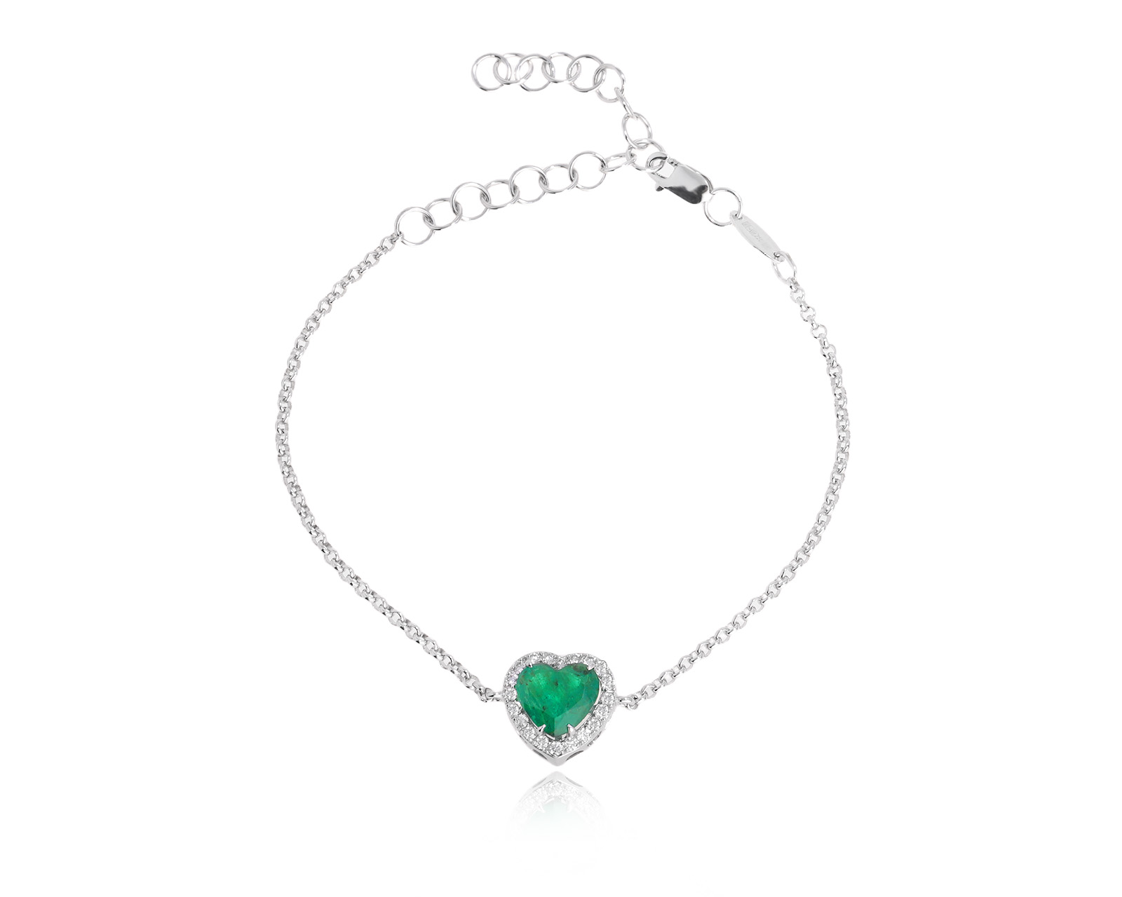 Золотой браслет с изумрудом Замбия 1.53ct Evgeny Matveev 050525/Б63