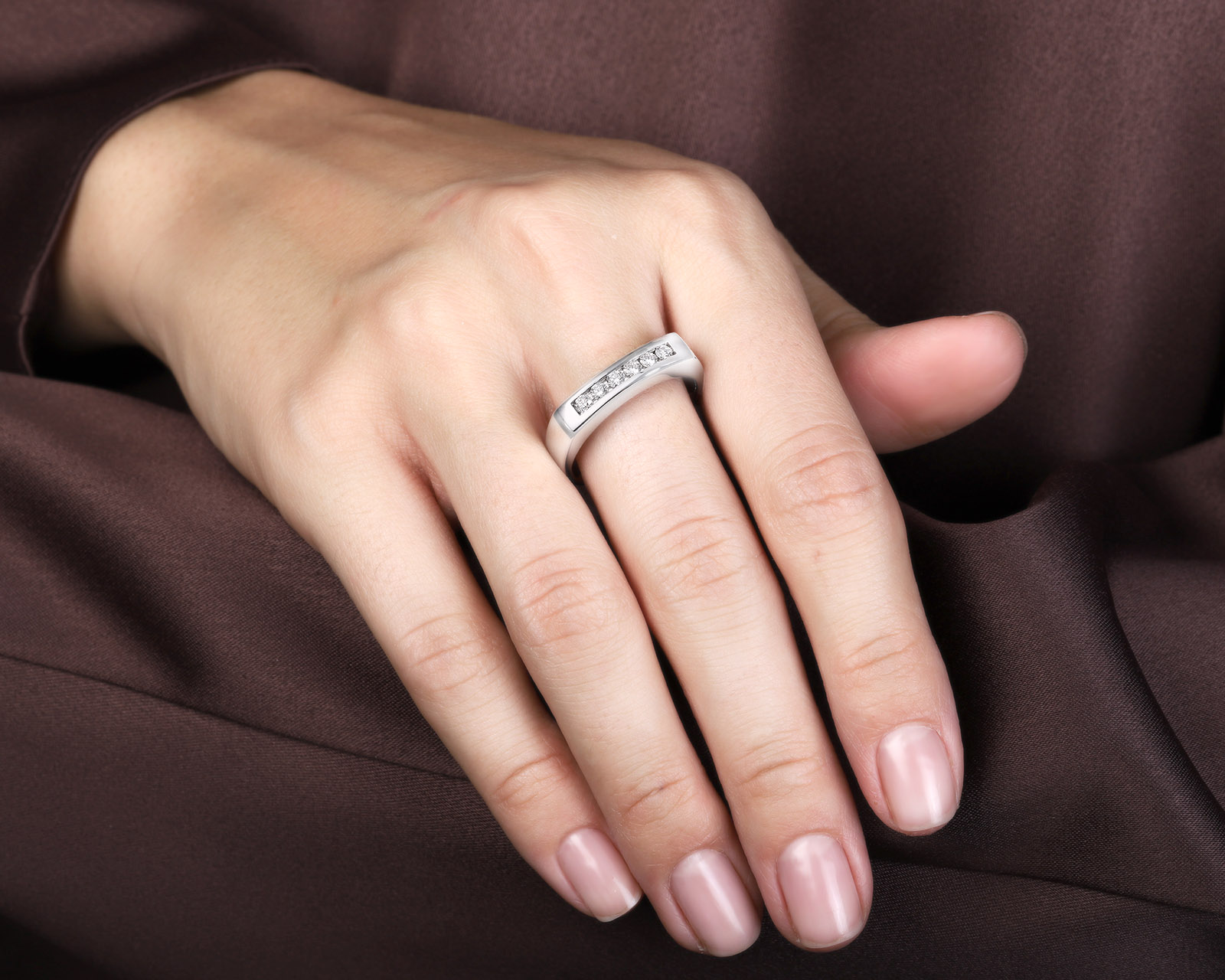 Золотое кольцо с бриллиантами 0.30ct