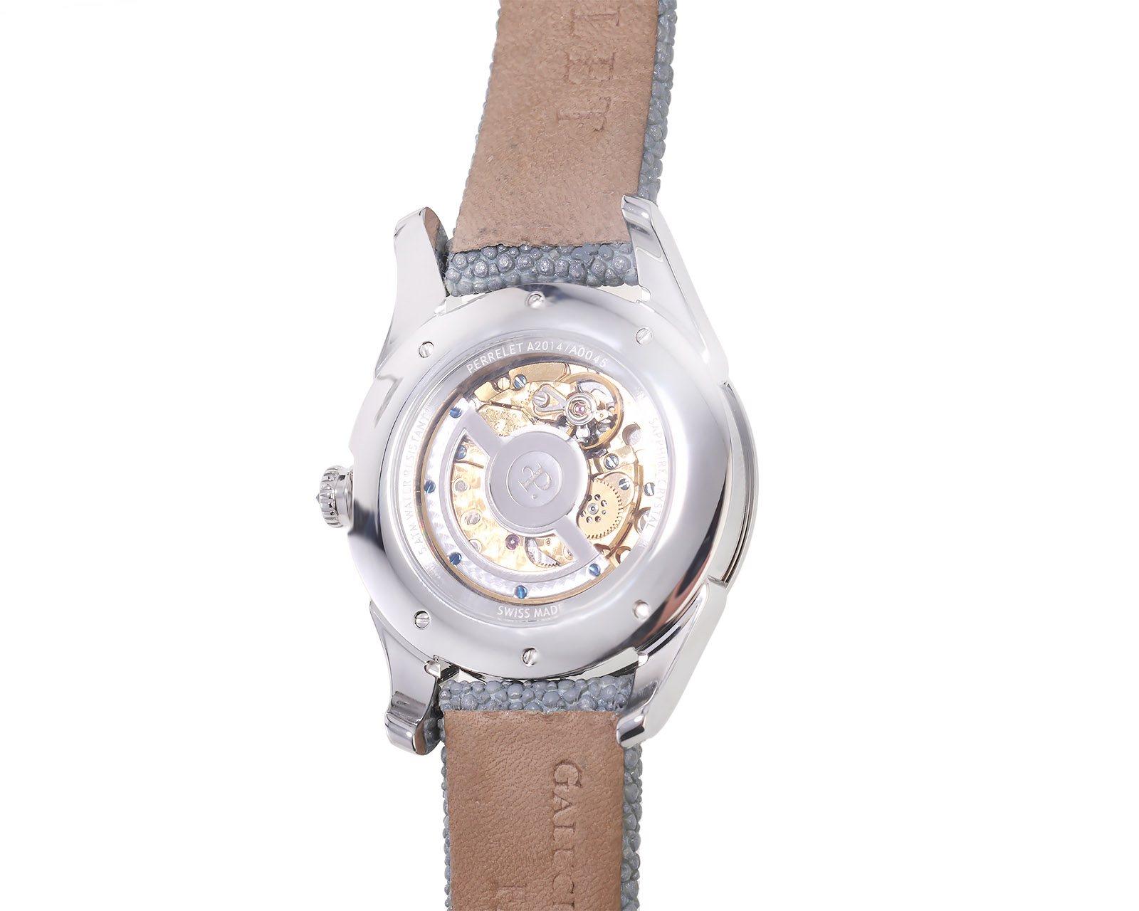 Оригинальные стальные часы c бриллиантами 1.32ct Perrelet Automatic