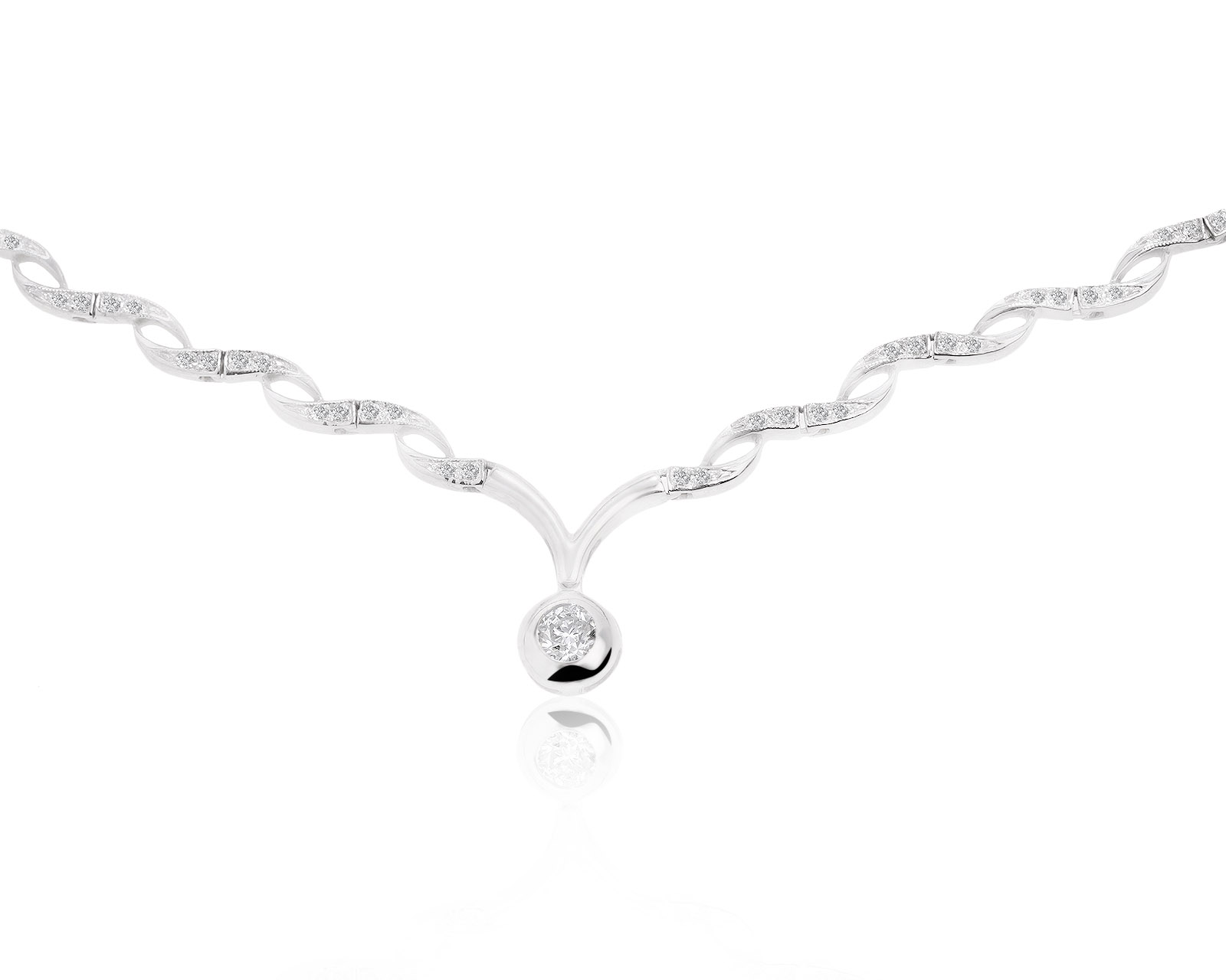 Изысканное золотое колье с бриллиантами 0.92ct 250921/1