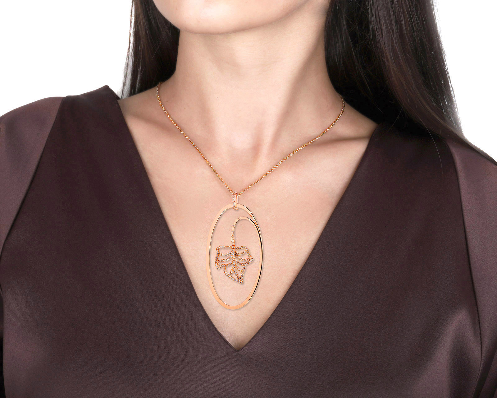 Оригинальный золотой кулон с бриллиантами 1.50ct Van Der Bauwede