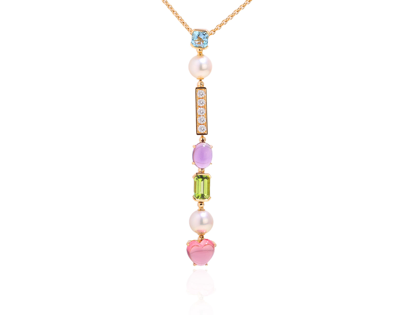 Оригинальное золотое колье с жемчугом Акойя Bvlgari Allegra 190625/5