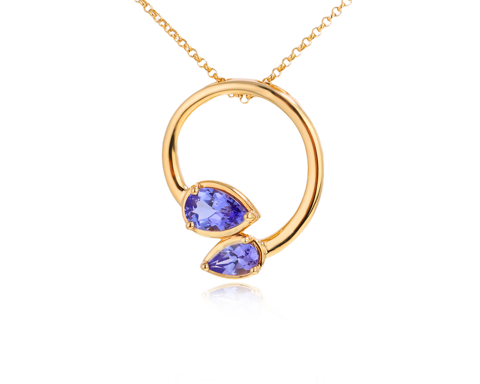 Оригинальный золотой кулон Bernhard H.Mayer Blue Drop