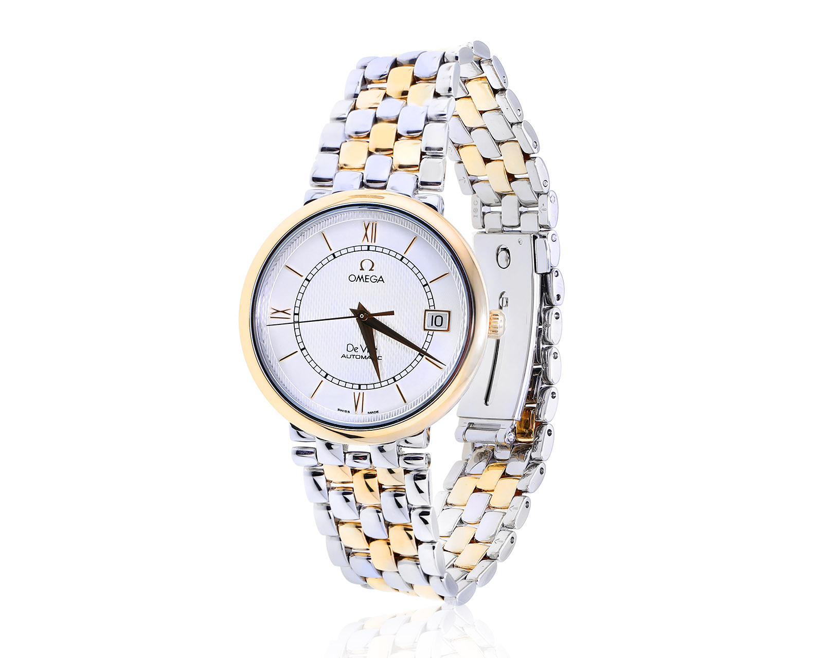 Оригинальные золотые часы Omega De Ville Automatic