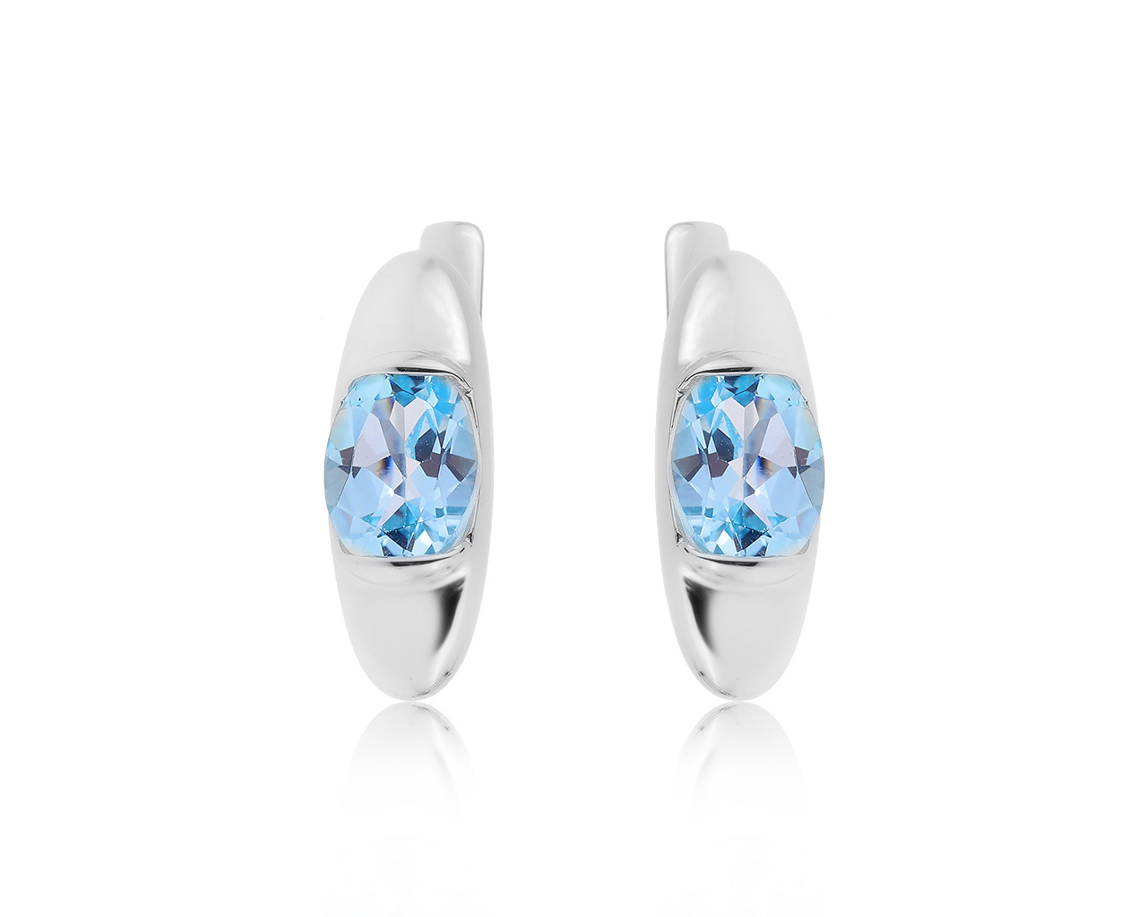 Модные золотые серьги с топазами 2.72ct 130620/4