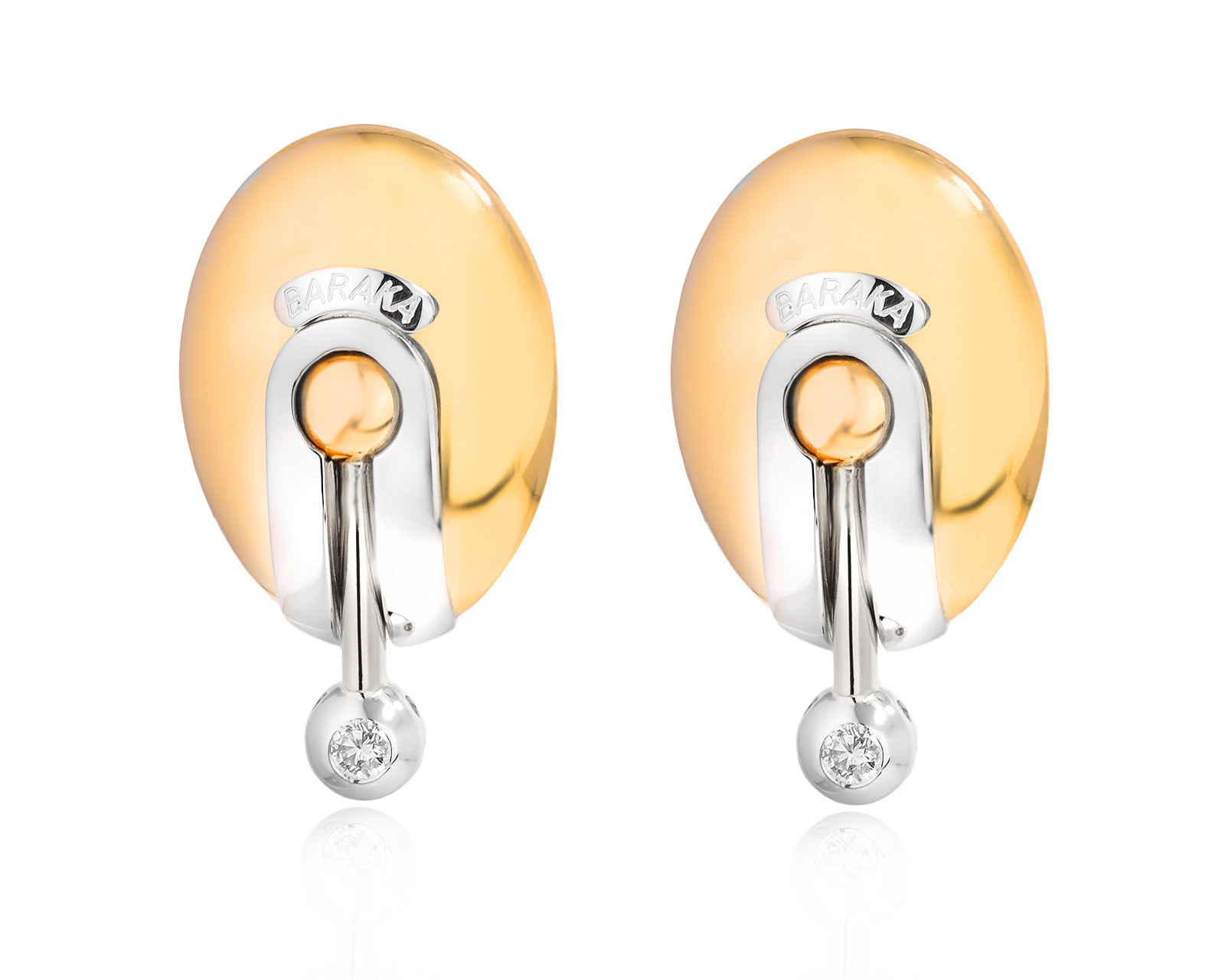 Оригинальные золотые серьги с бриллиантами 0.16ct Baraka