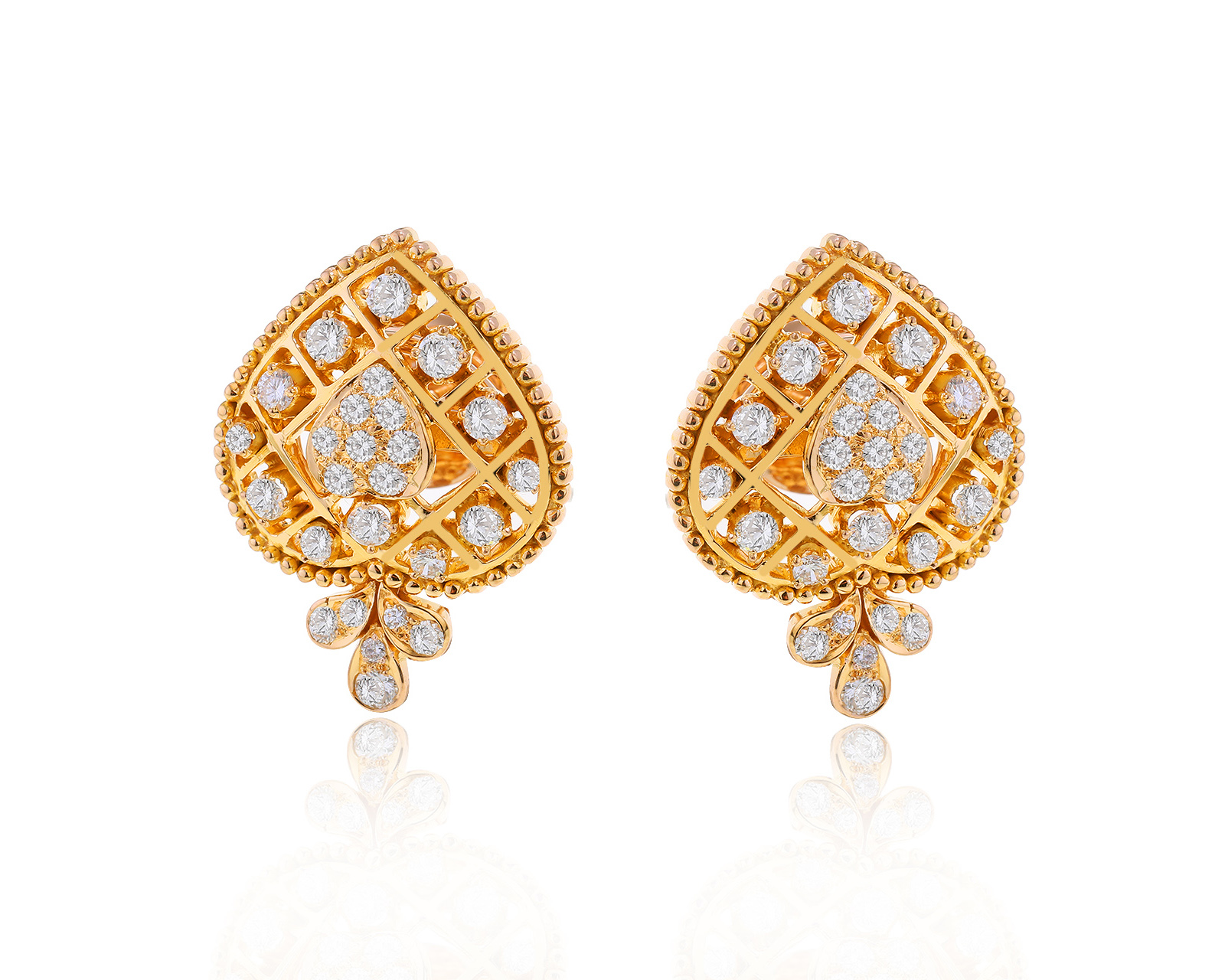 Золотые серьги с бриллиантами 1.41ct 190224/18